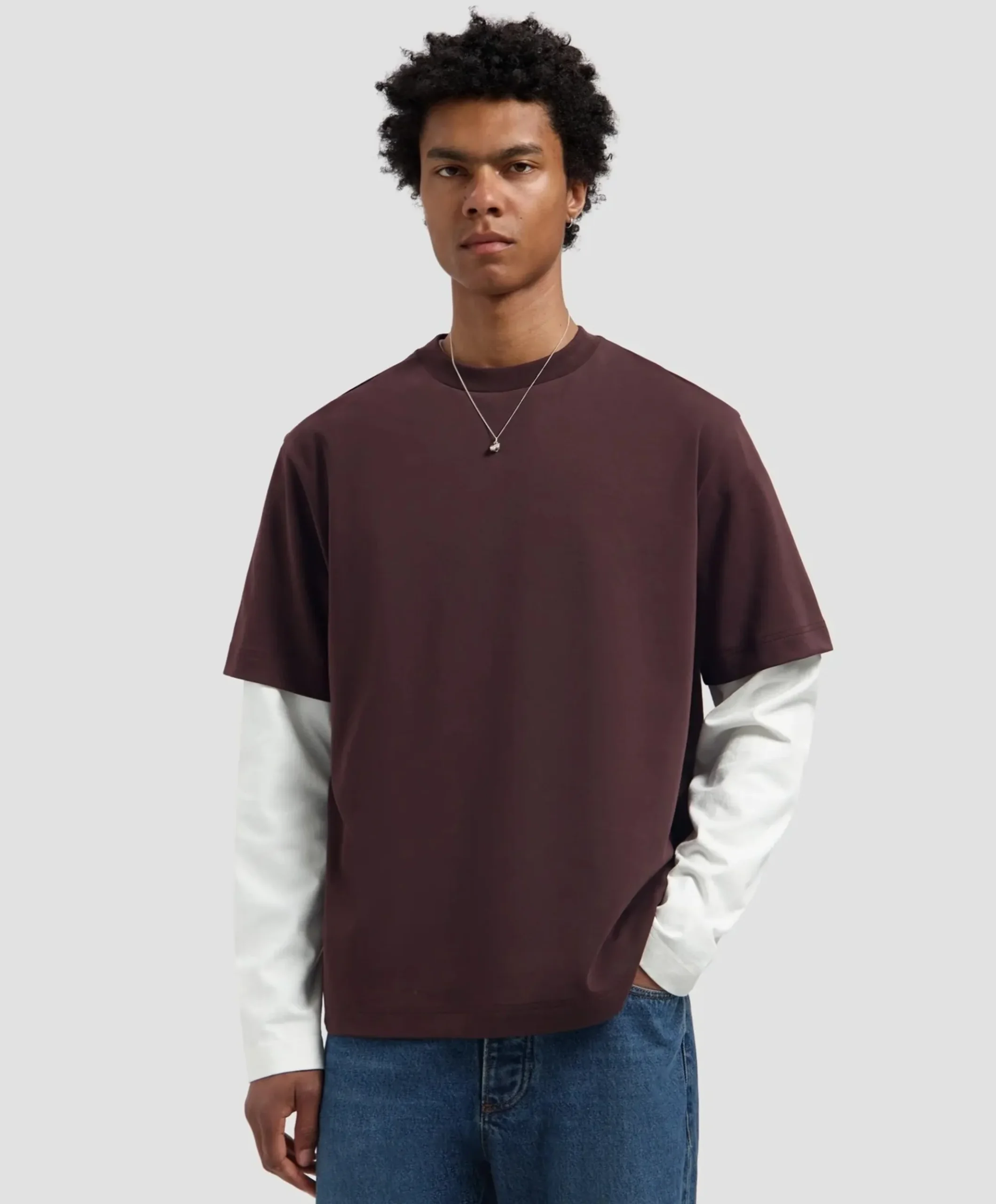 Heren T-shirt bruin