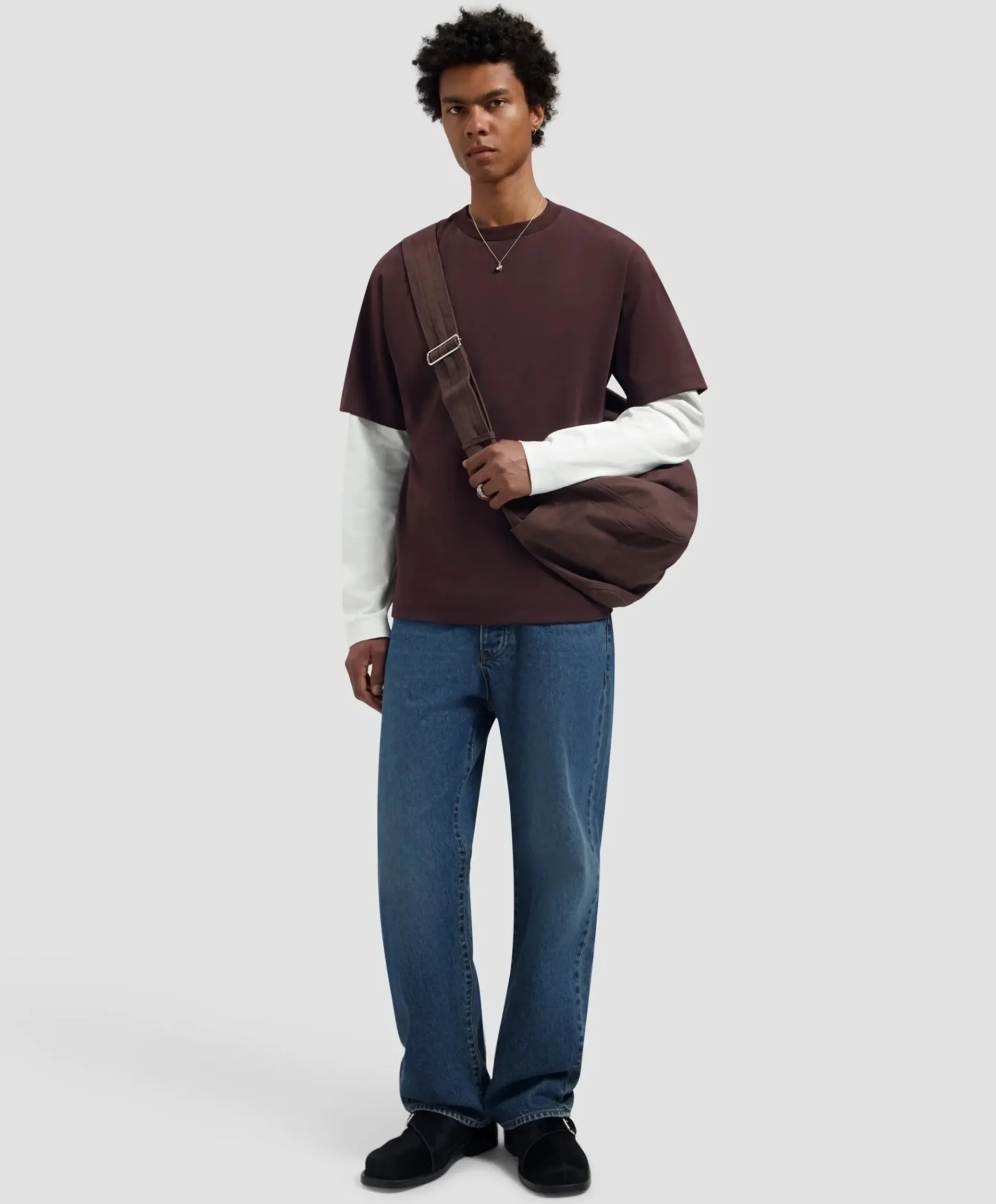 Heren T-shirt bruin