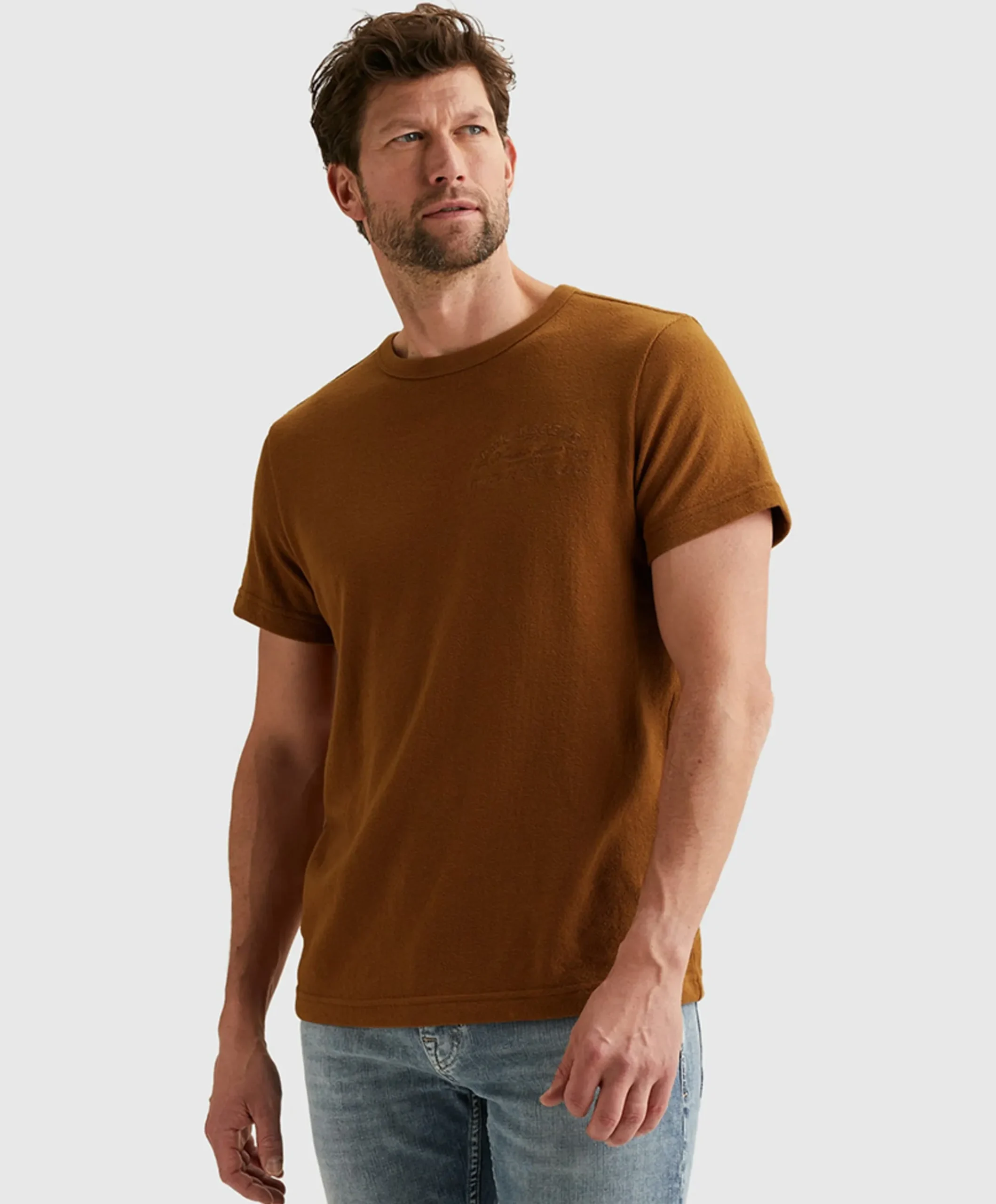 Heren T-shirt bruin