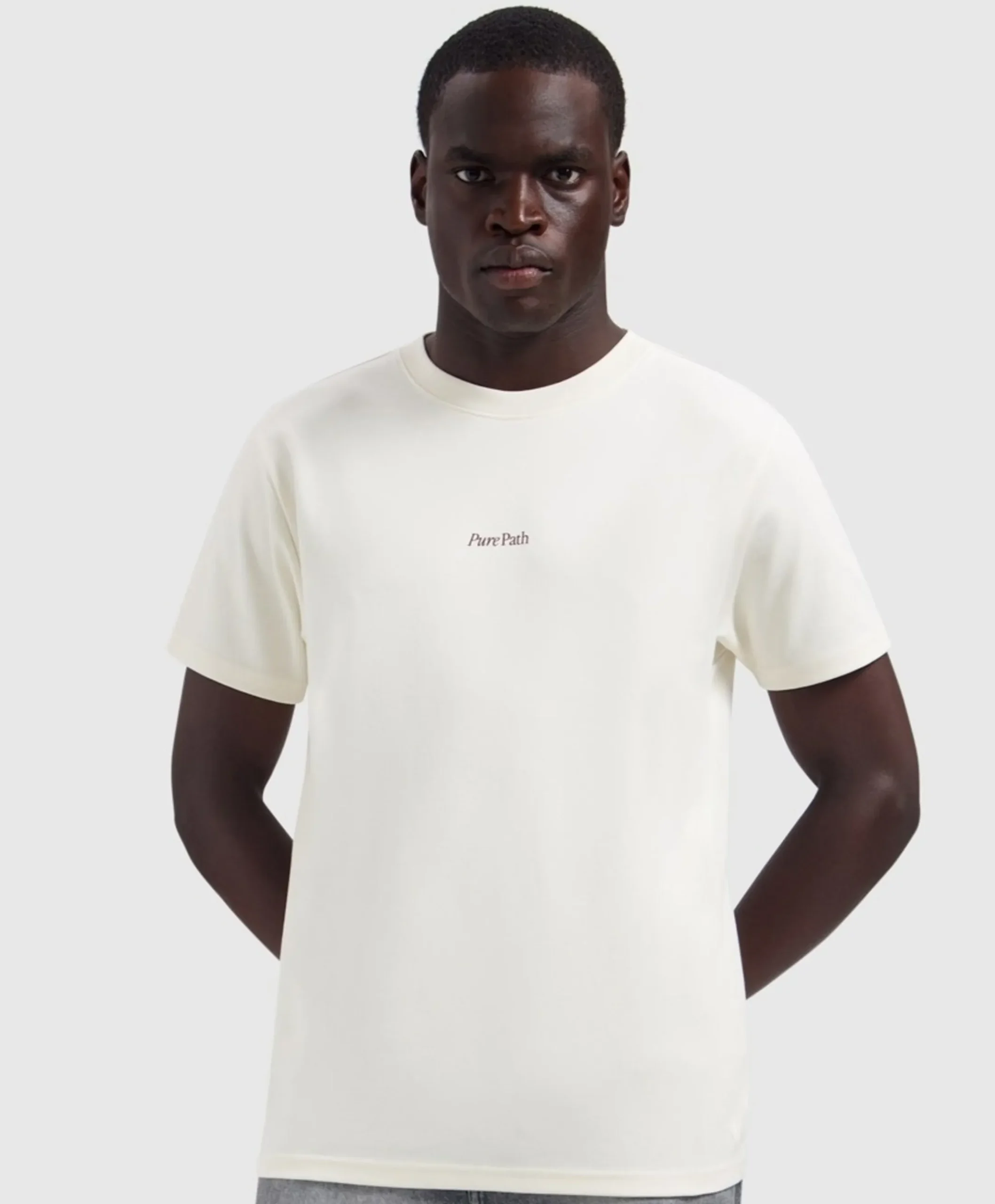 Heren T-shirt ecru