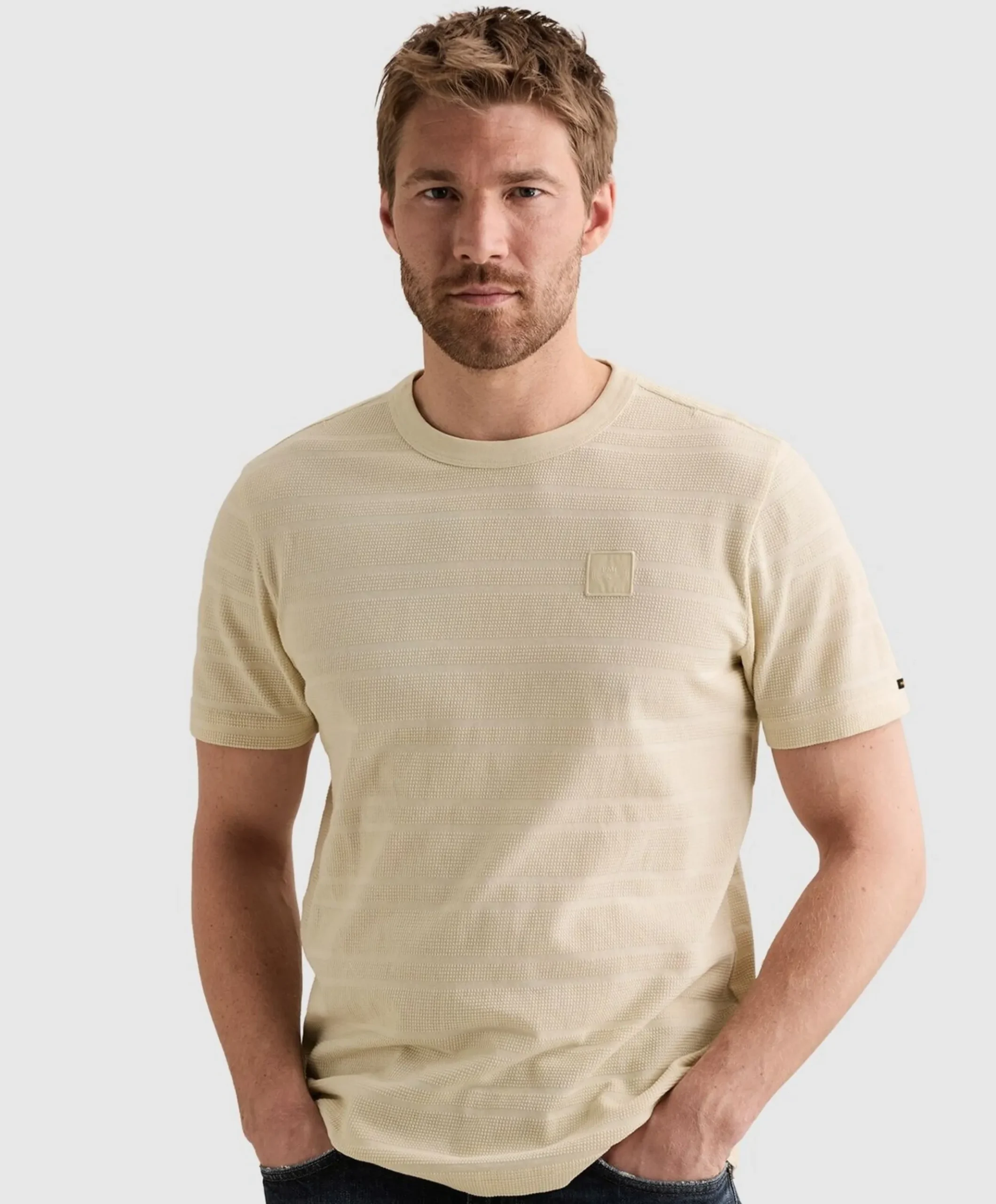 Heren T-shirt ecru