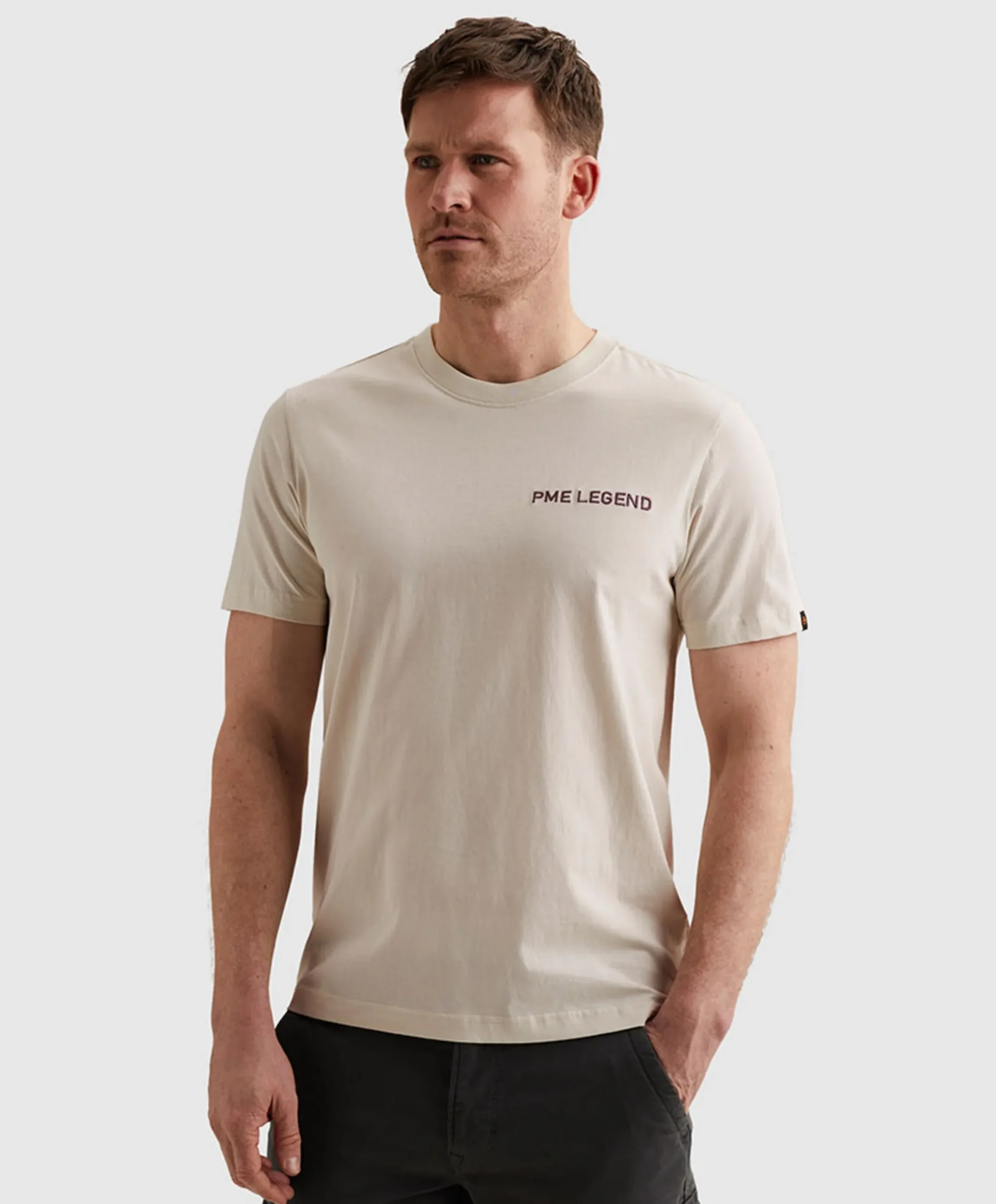 Heren T-shirt ecru