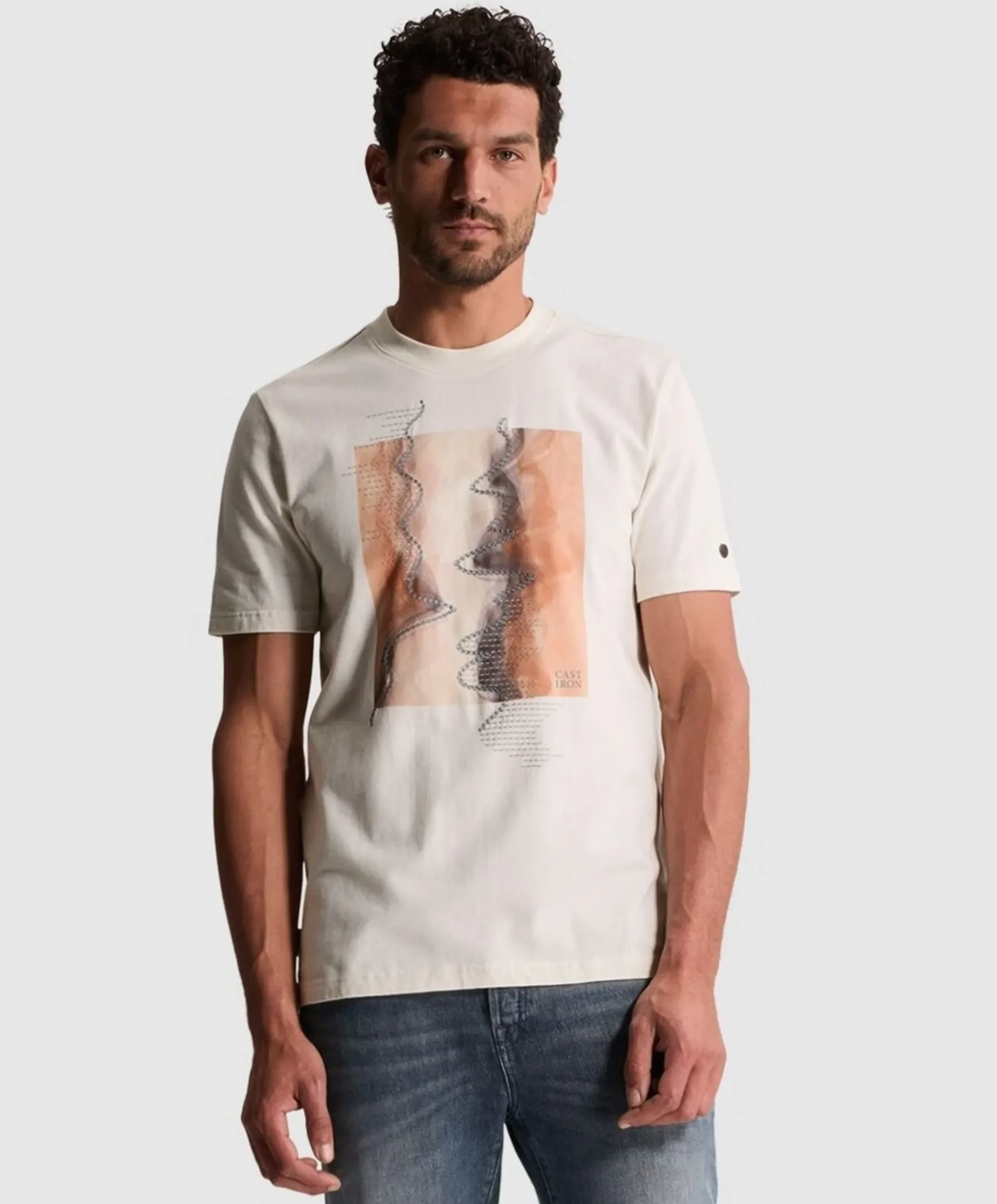 Heren T-shirt ecru