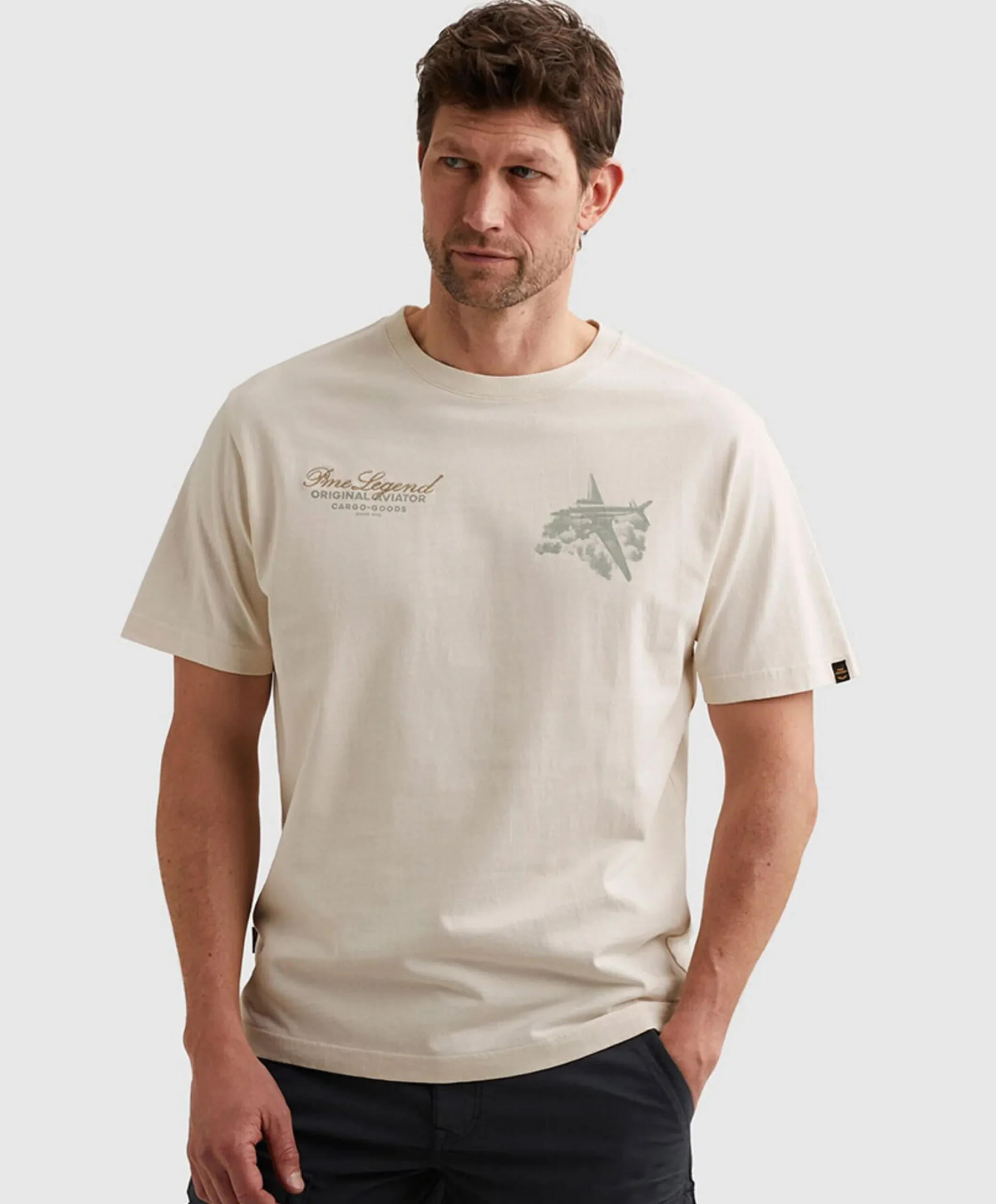 Heren T-shirt ecru