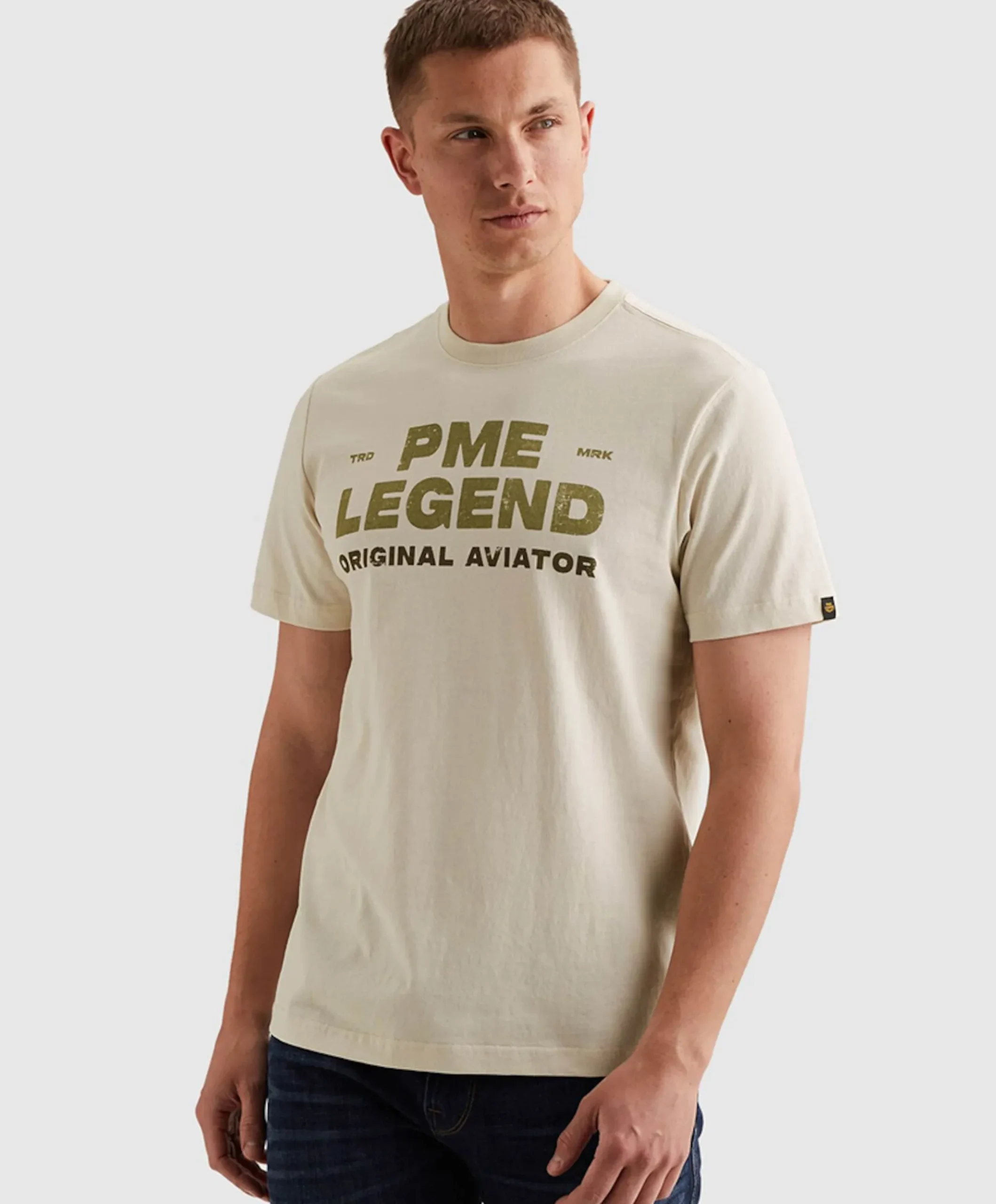 Heren T-shirt ecru