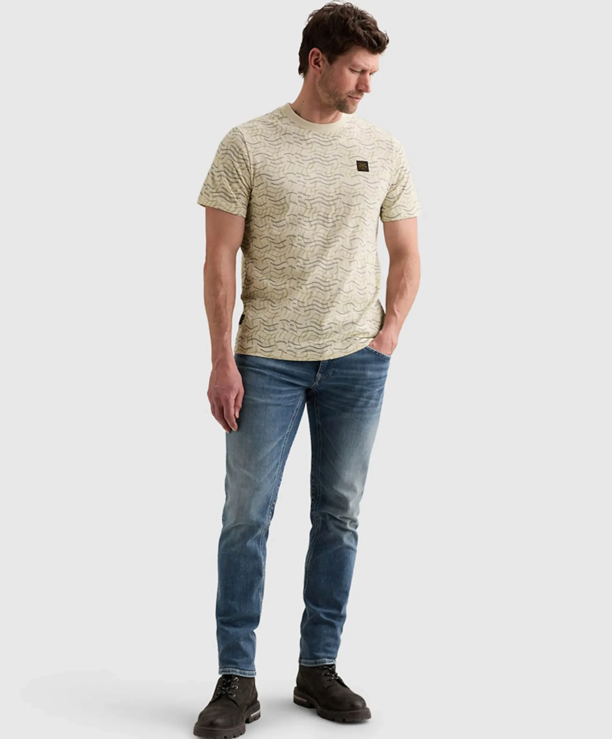 Heren T-shirt ecru