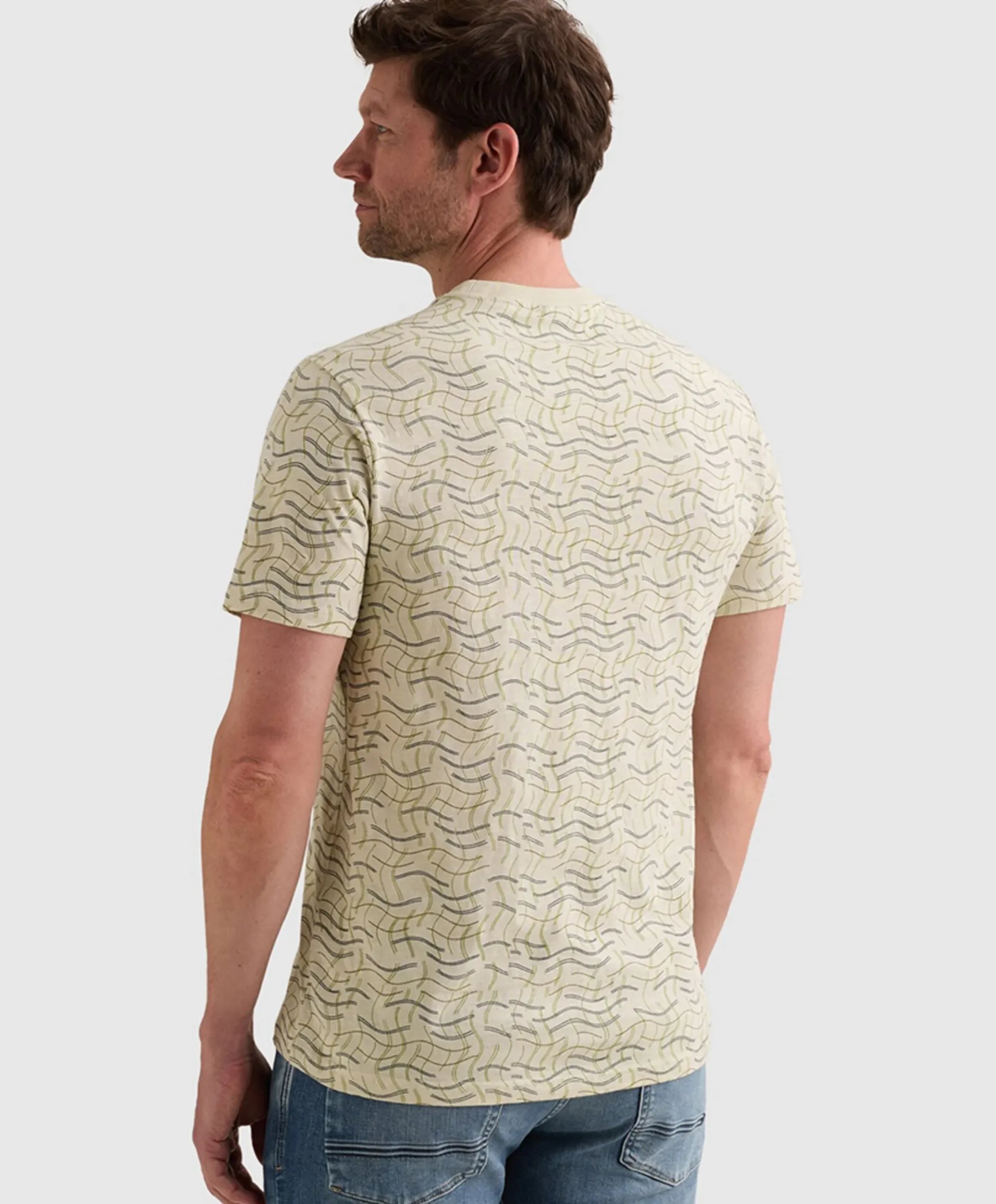 Heren T-shirt ecru
