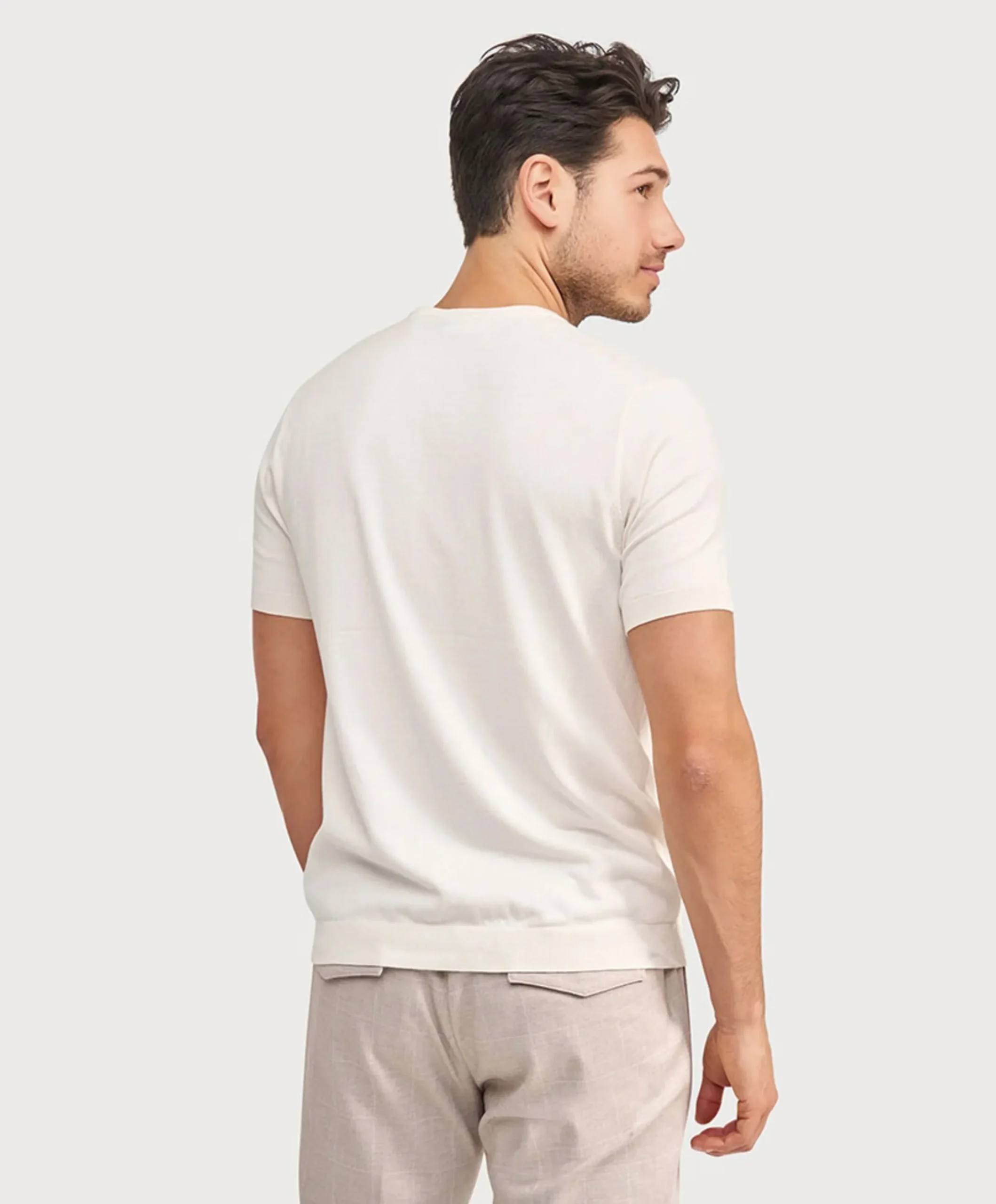 Heren T-shirt ecru