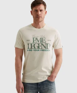 Heren T-shirt ecru