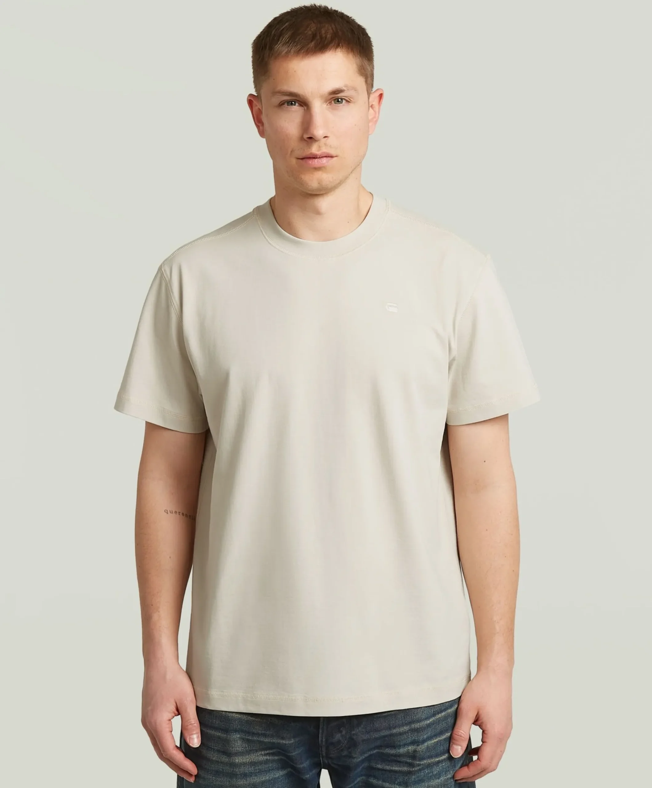Heren T-shirt ecru