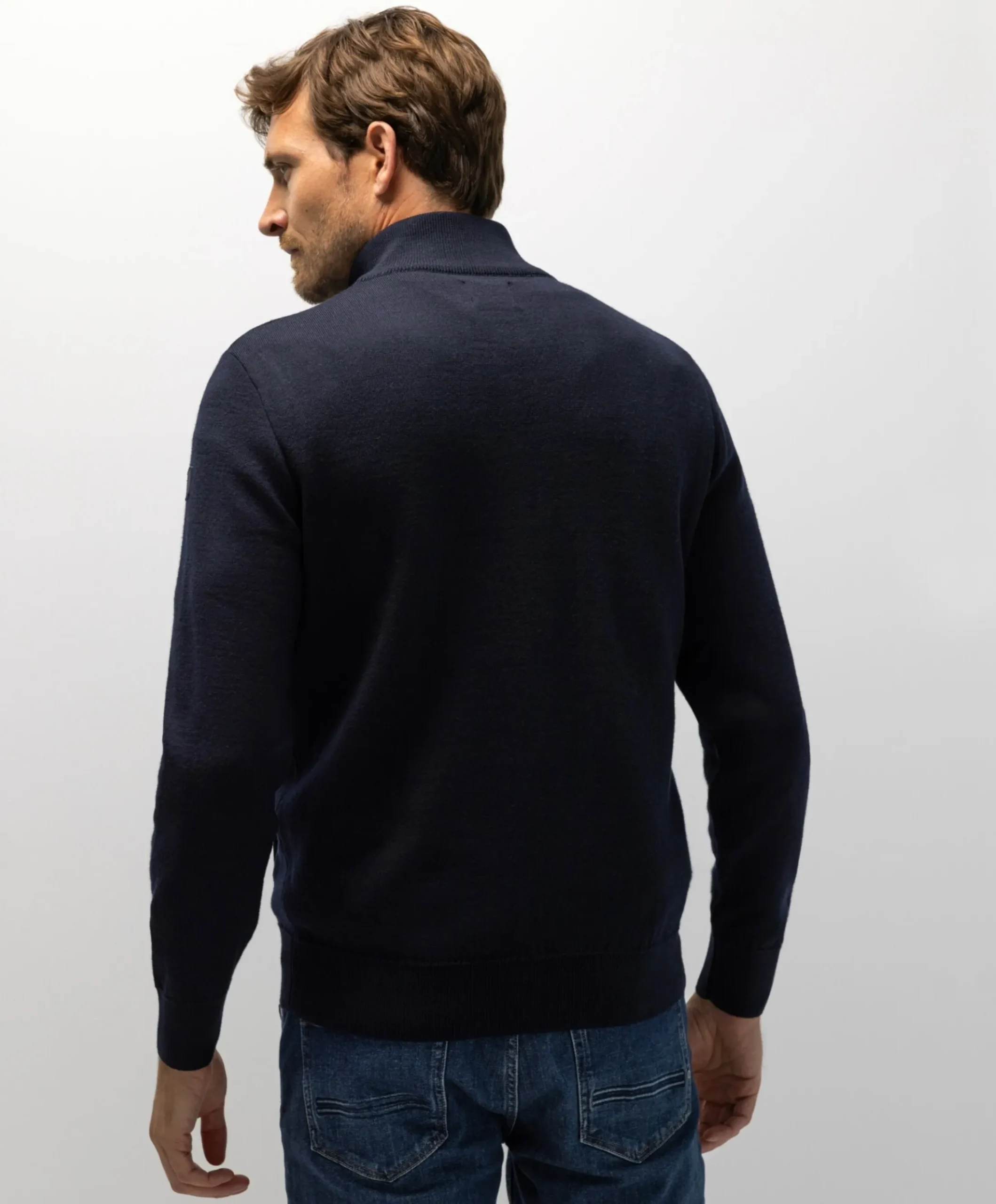 Heren vest blauw
