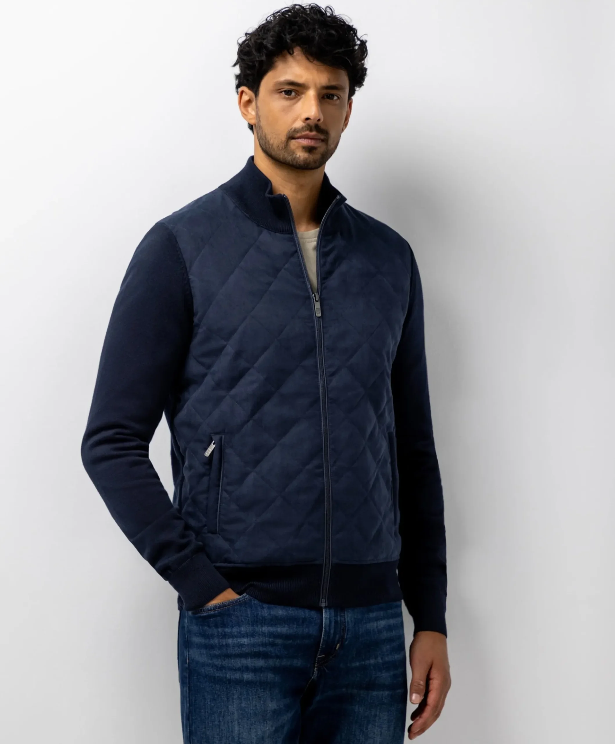 Heren vest blauw