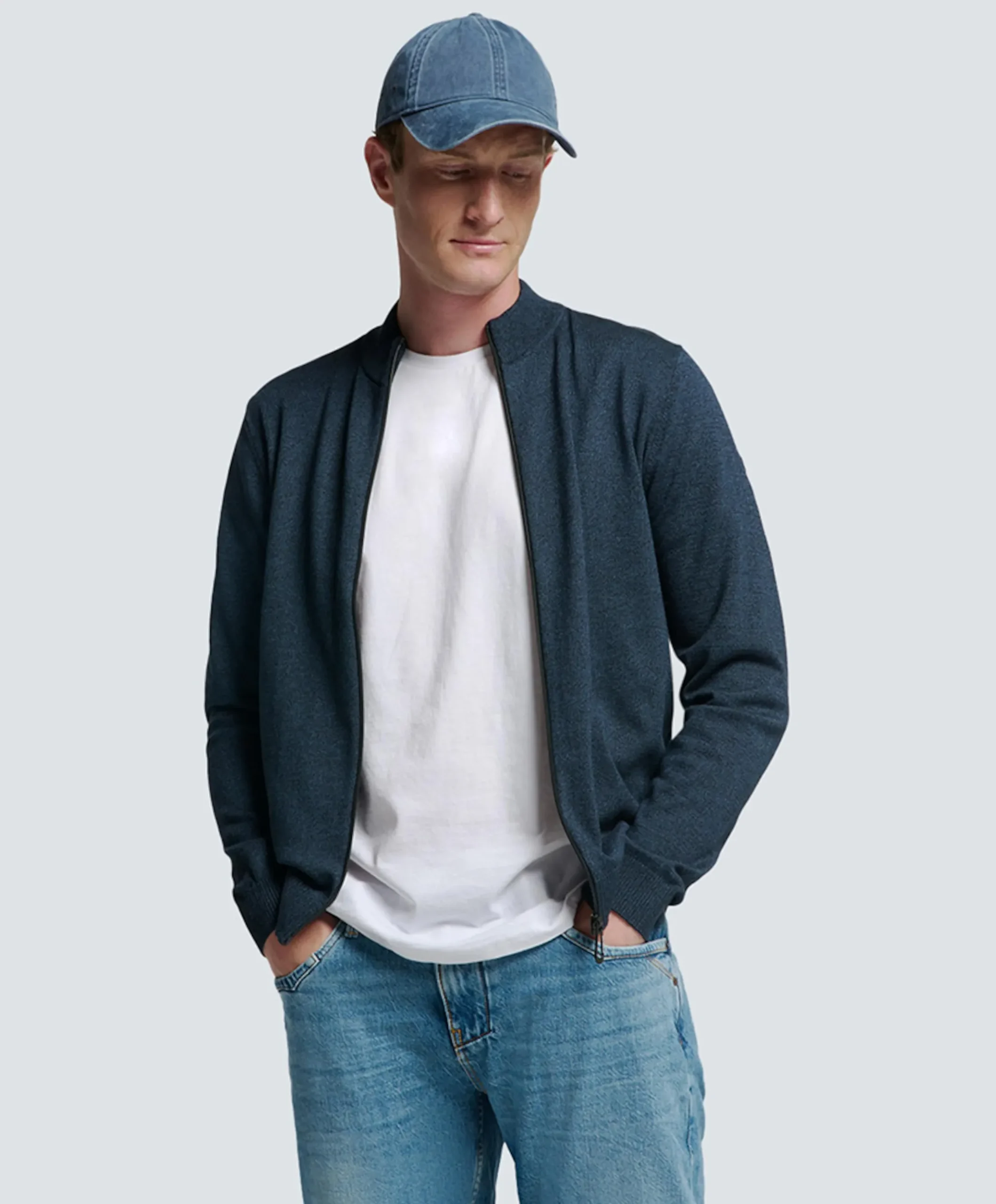 Heren vest blauw
