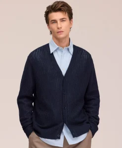 Heren vest blauw