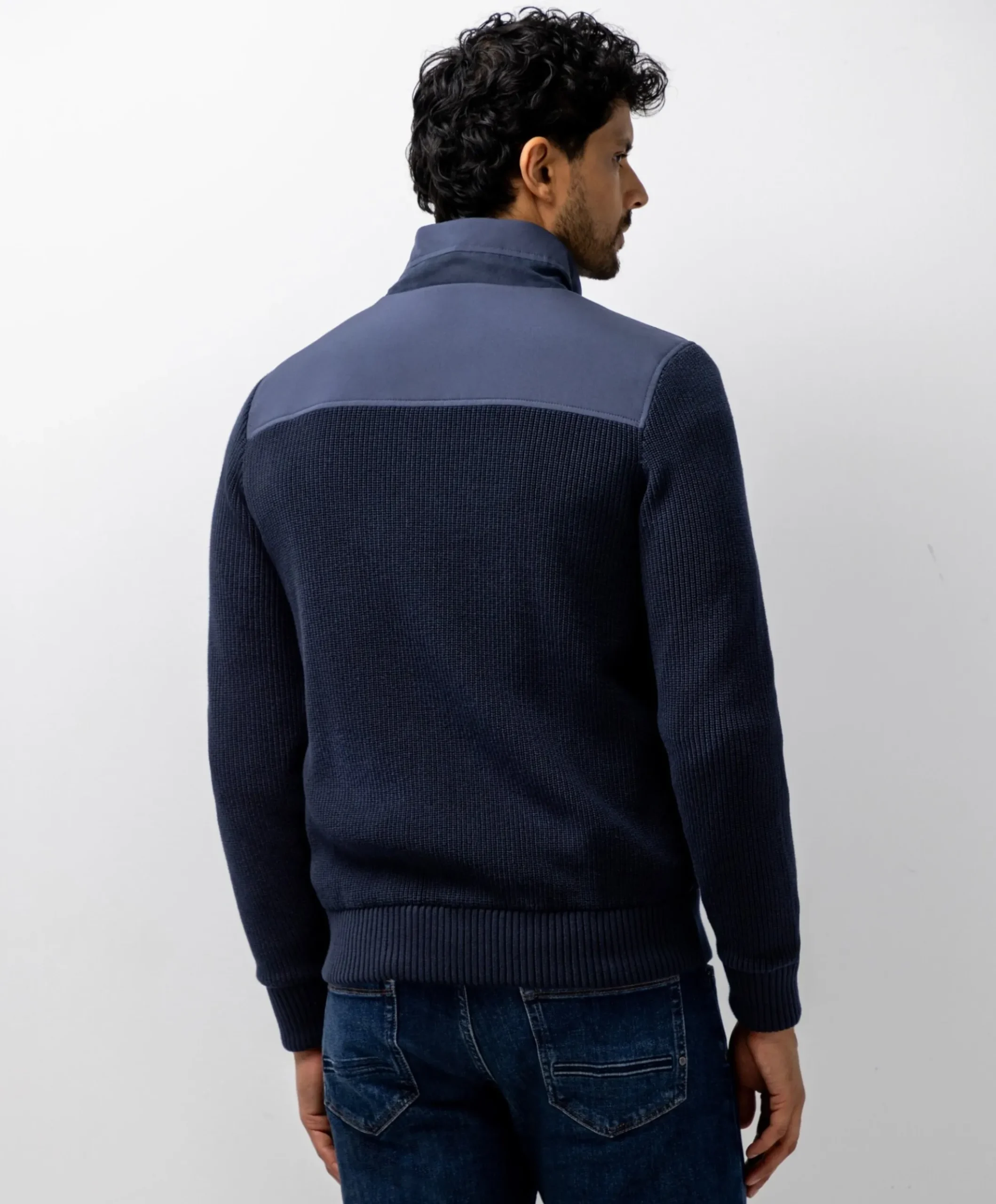 Heren vest blauw