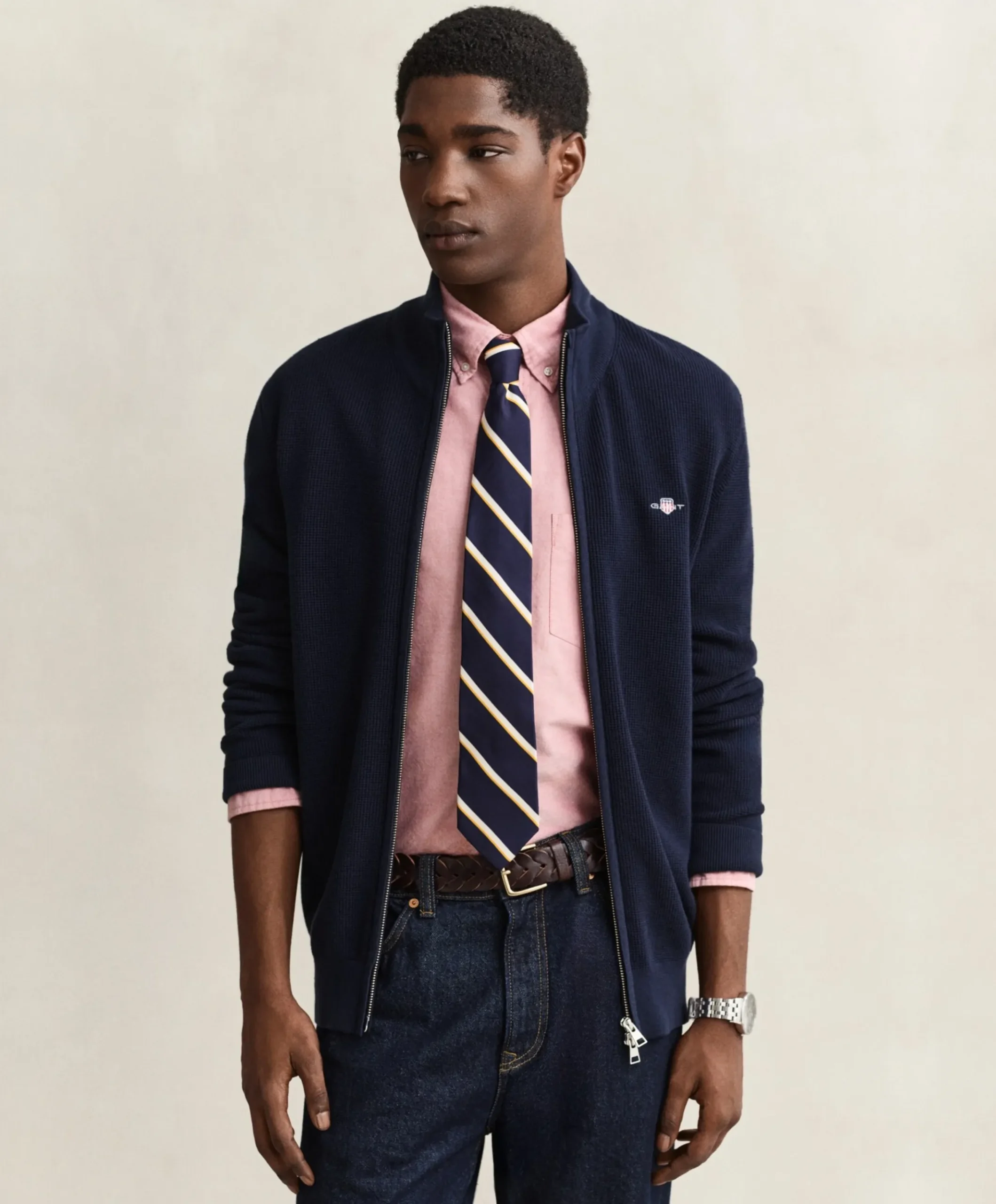 Heren vest blauw