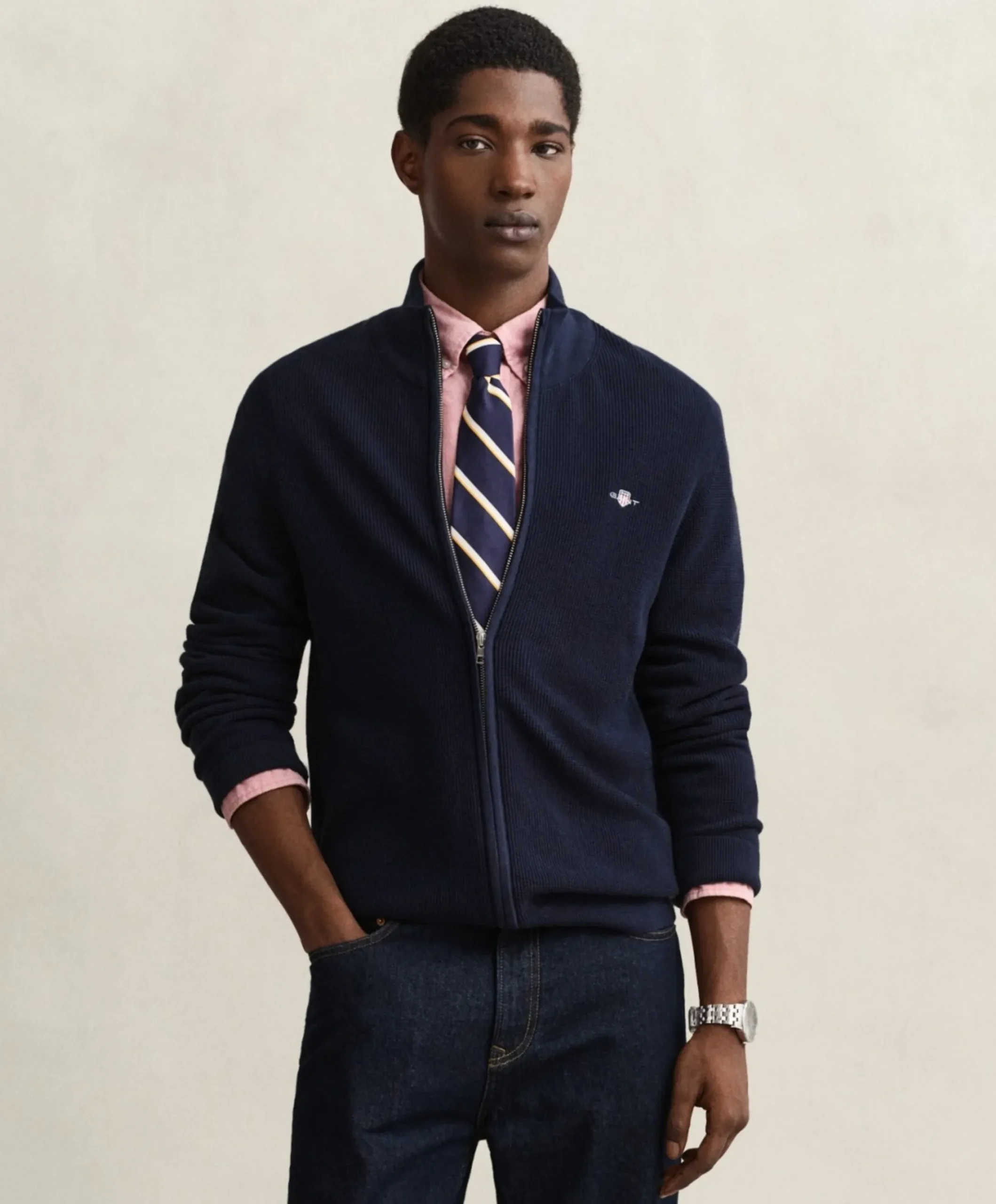 Heren vest blauw