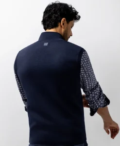 Heren vest blauw