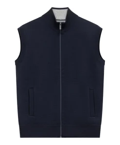 Heren vest blauw