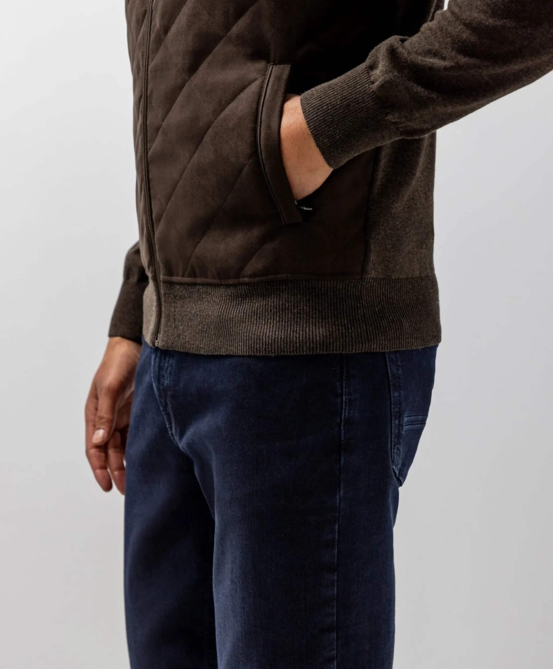 Heren vest bruin