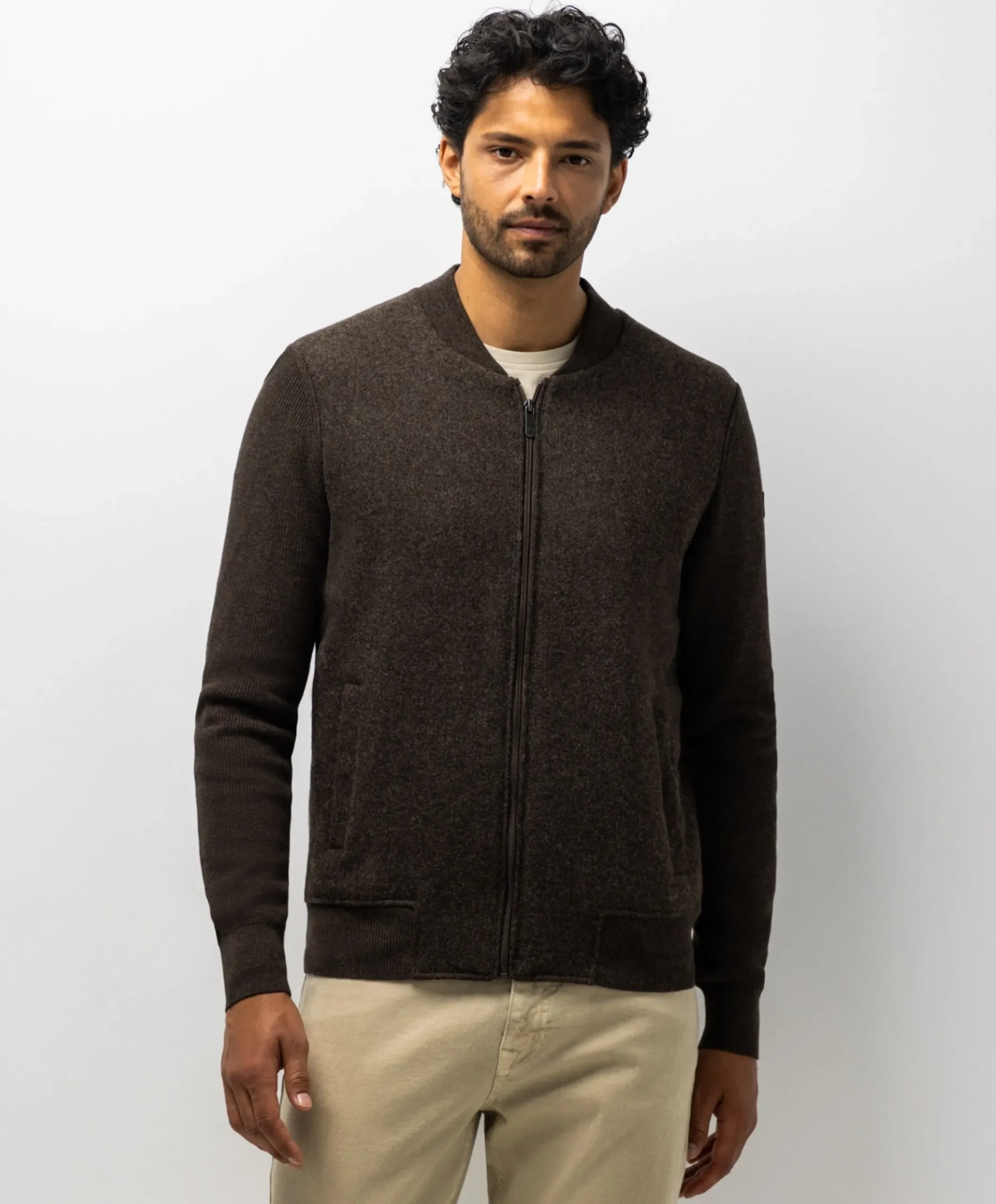 Heren vest bruin