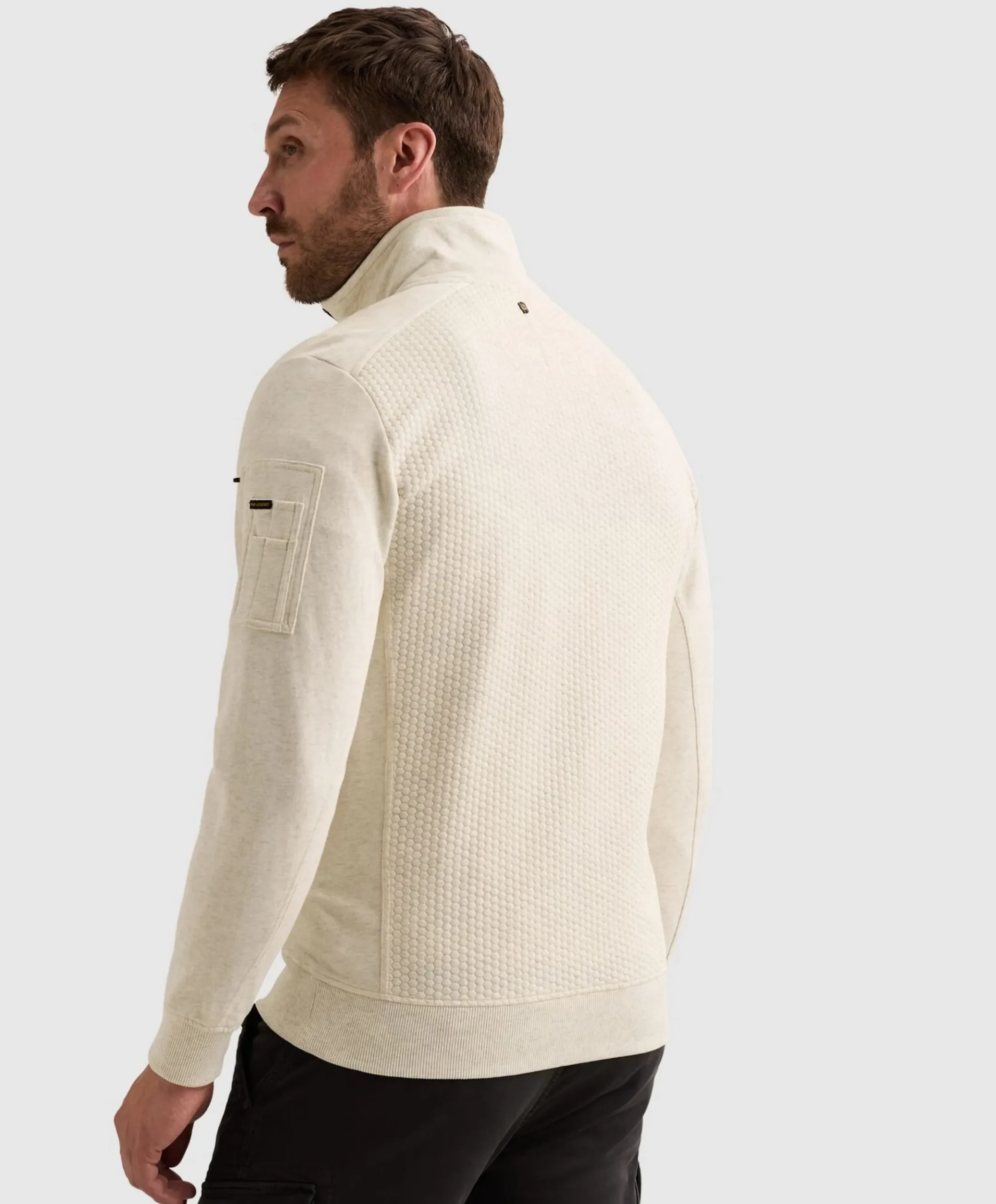 Heren vest ecru