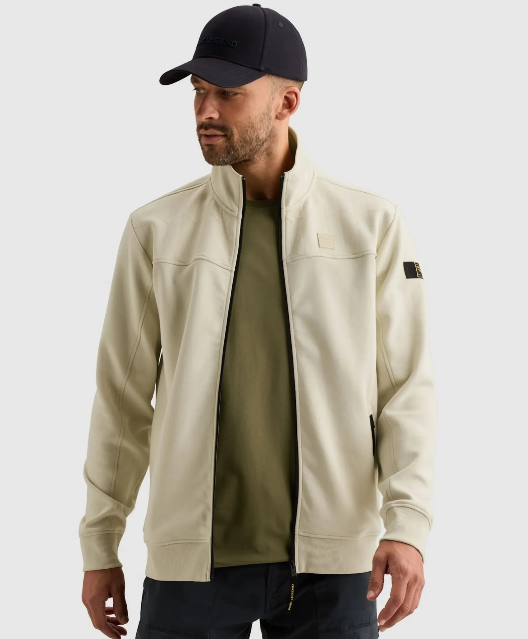 Heren vest ecru