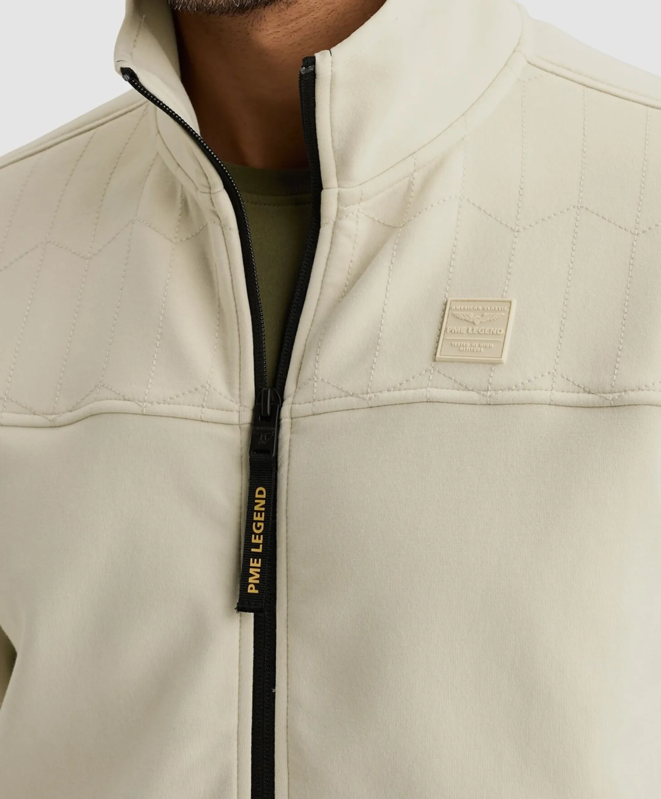 Heren vest ecru