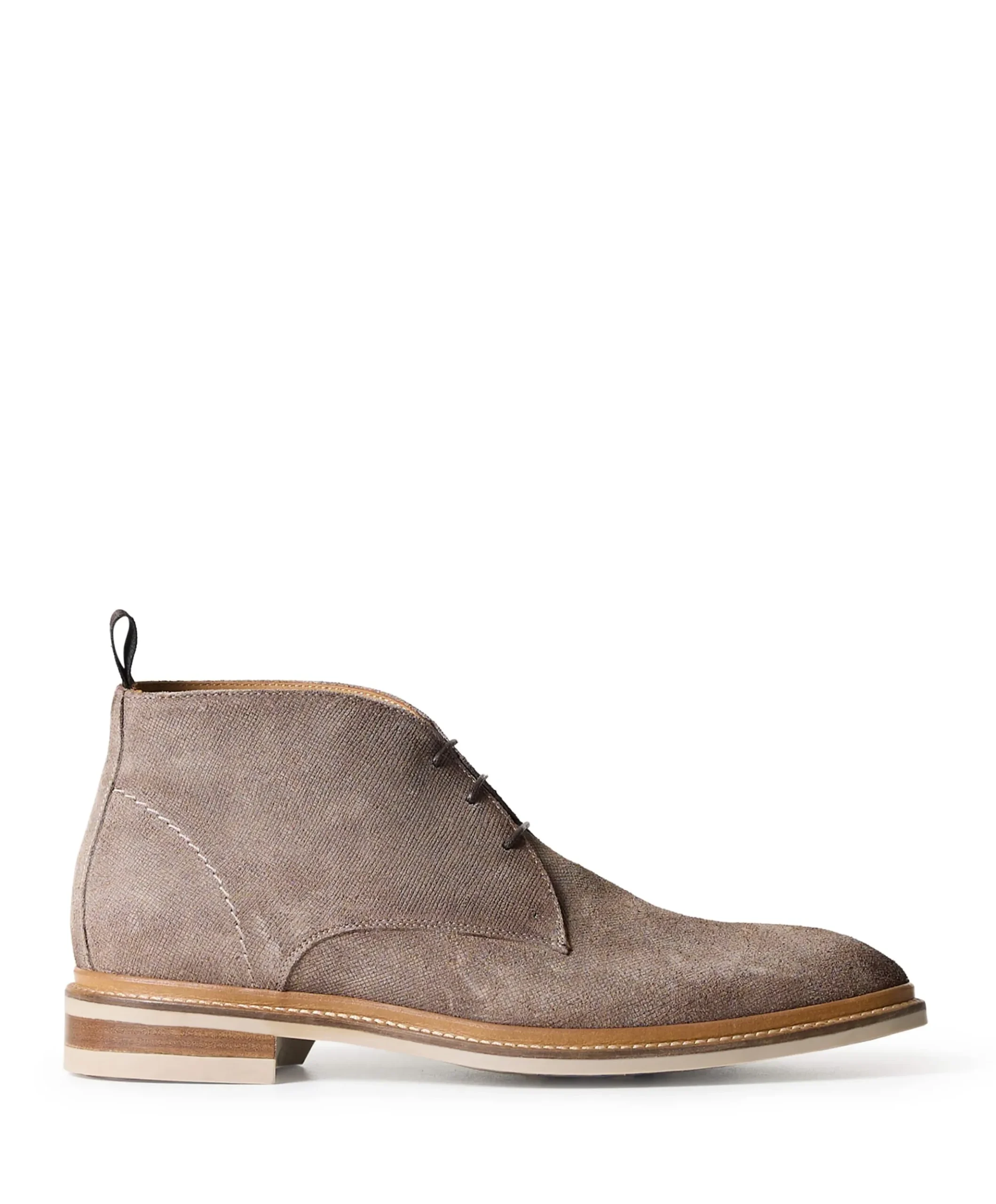 heren veterboots beige