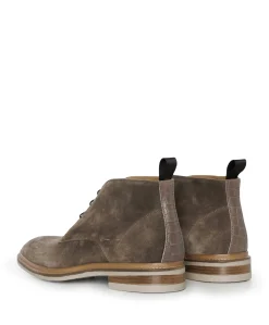 heren veterboots beige