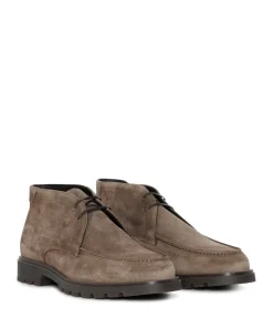 heren veterboots beige