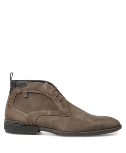 heren veterboots beige