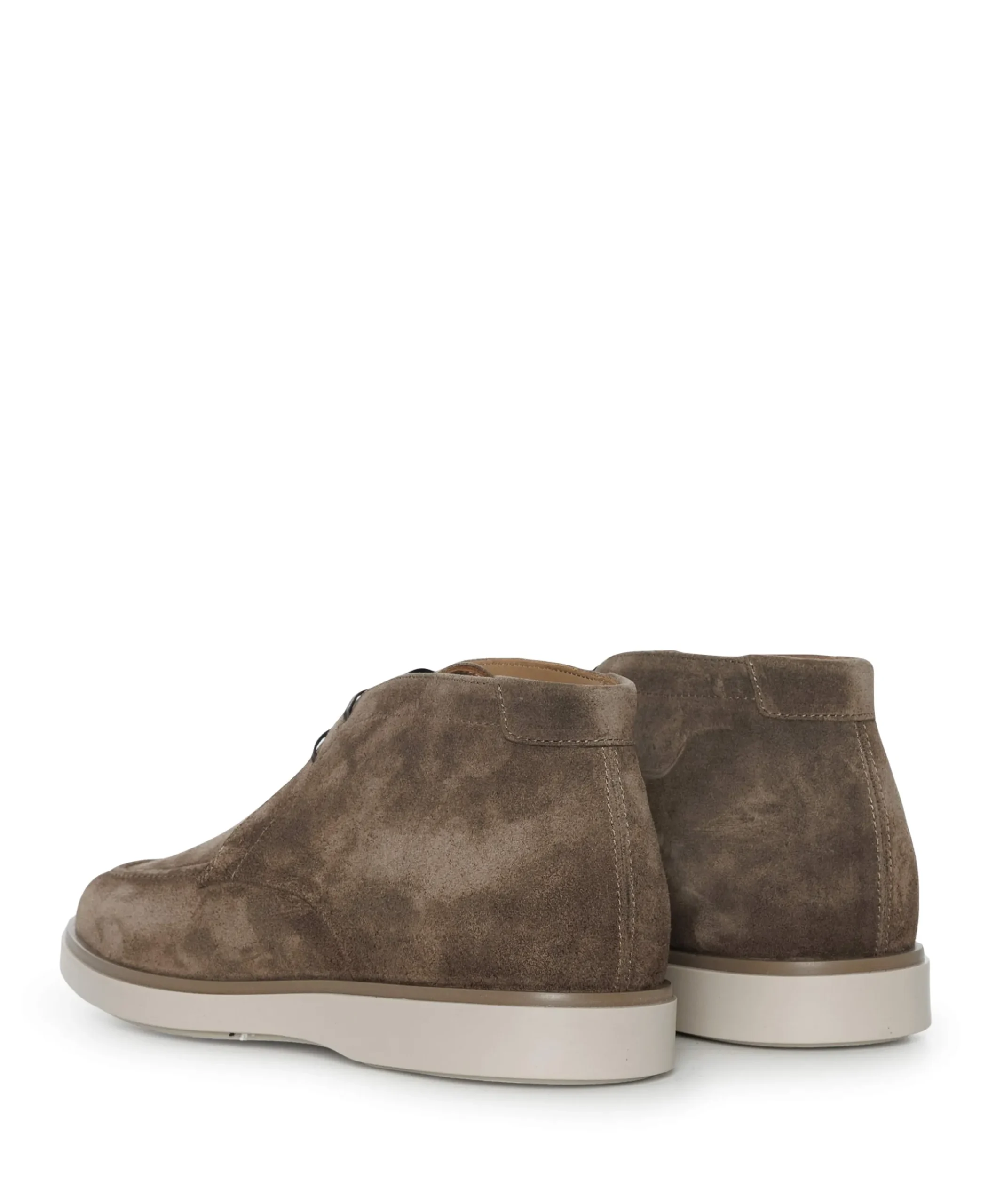 heren veterboots beige