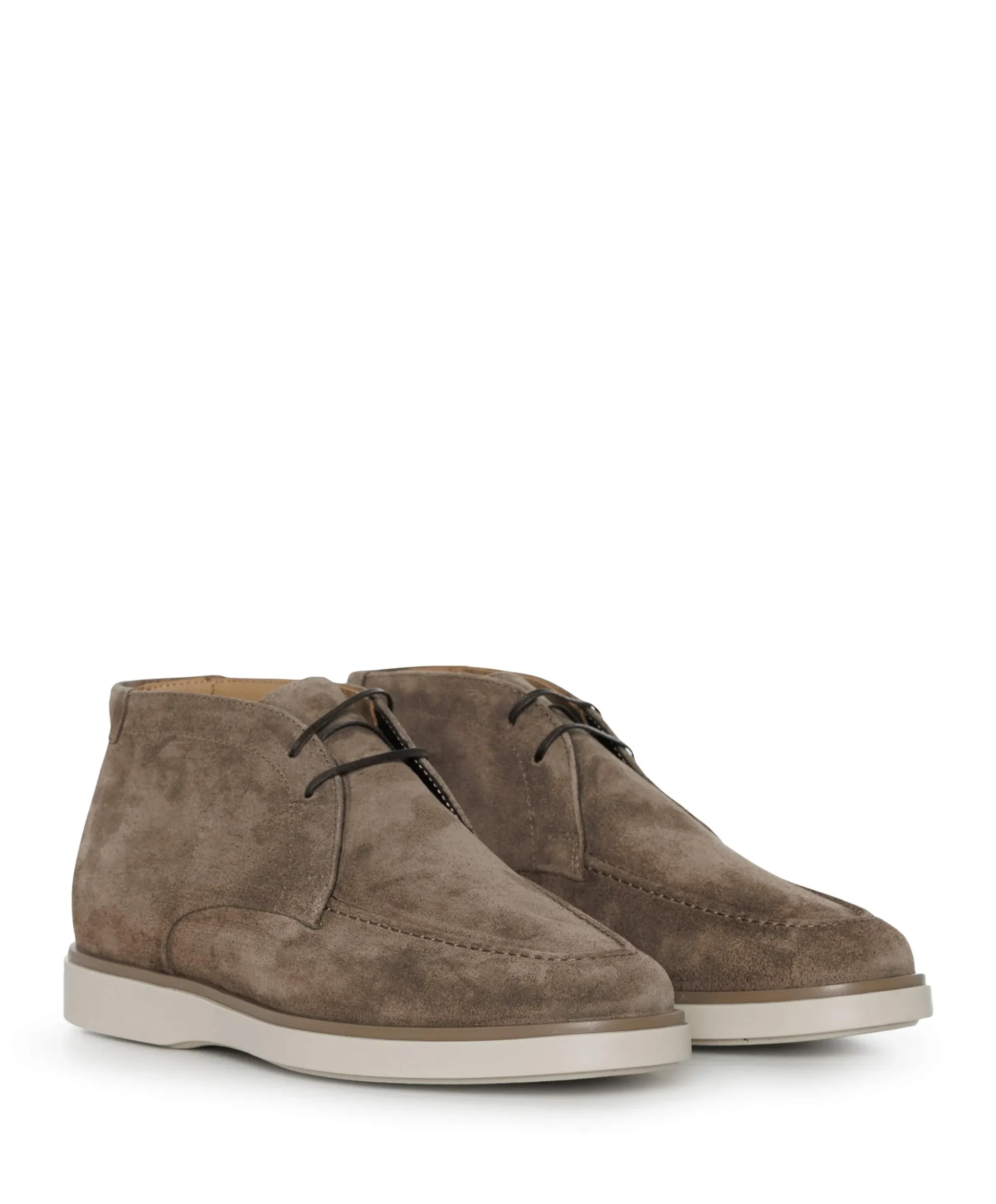 heren veterboots beige