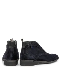 heren veterboots blauw