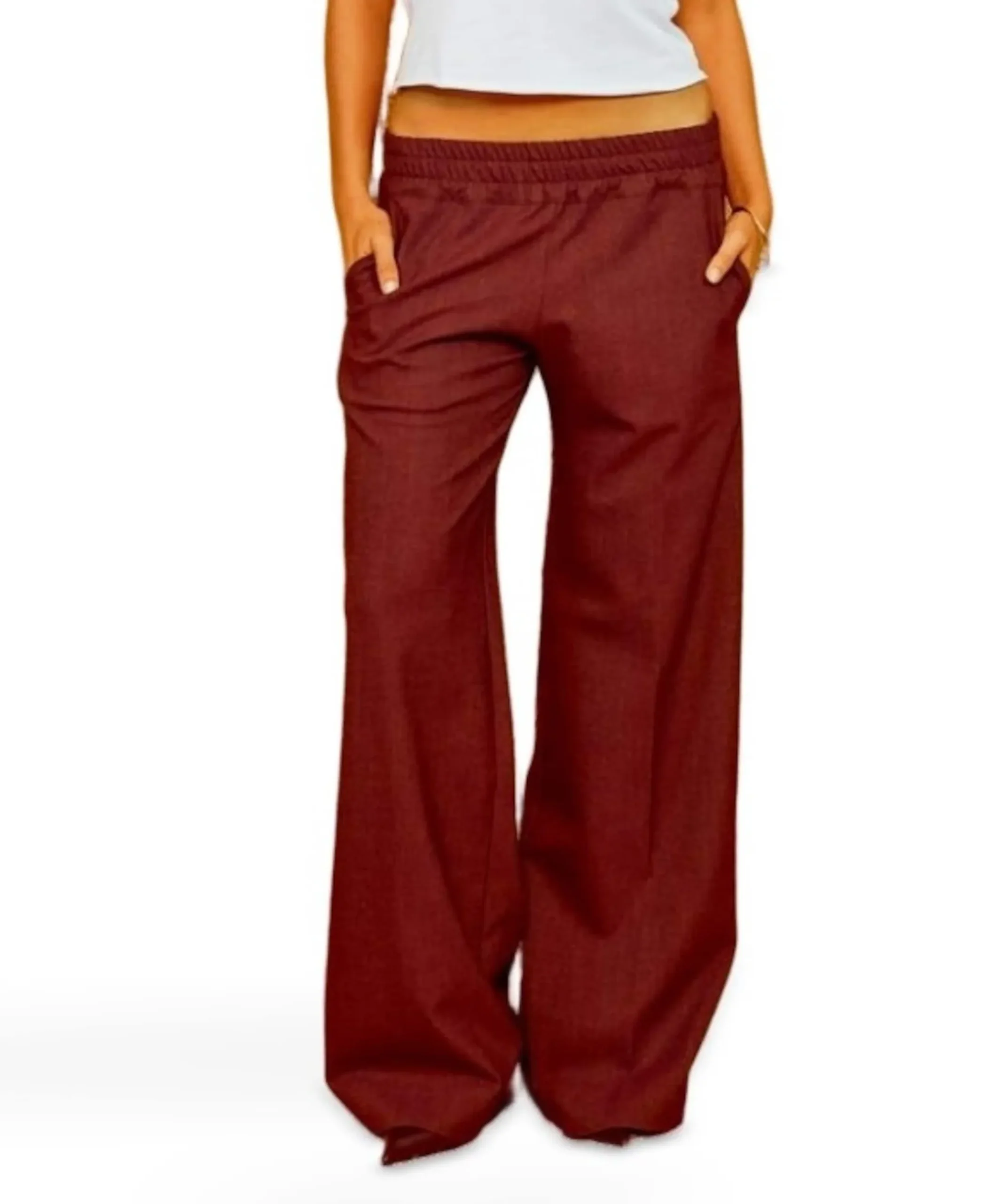 Honey Sof dames broek bordeaux