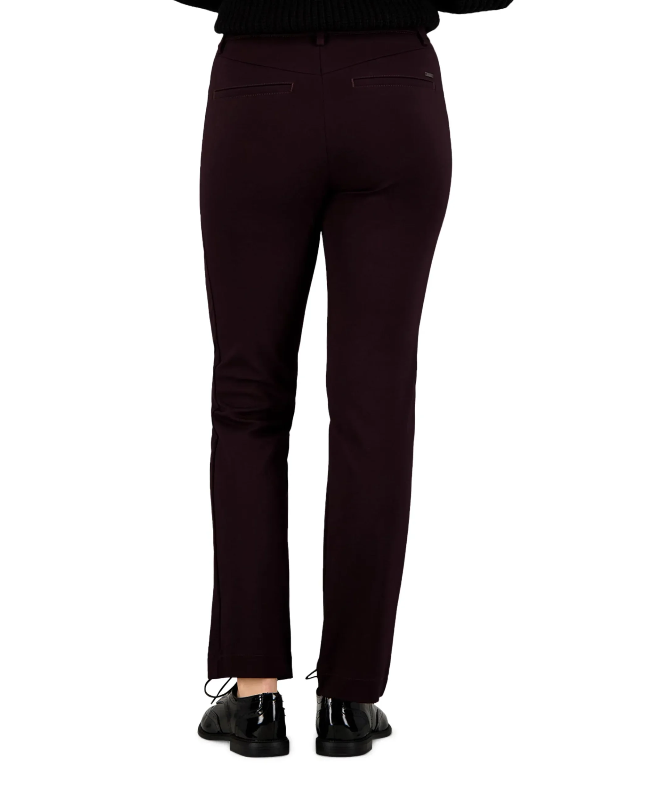 Hose Pull On Slim dames broek bordeaux