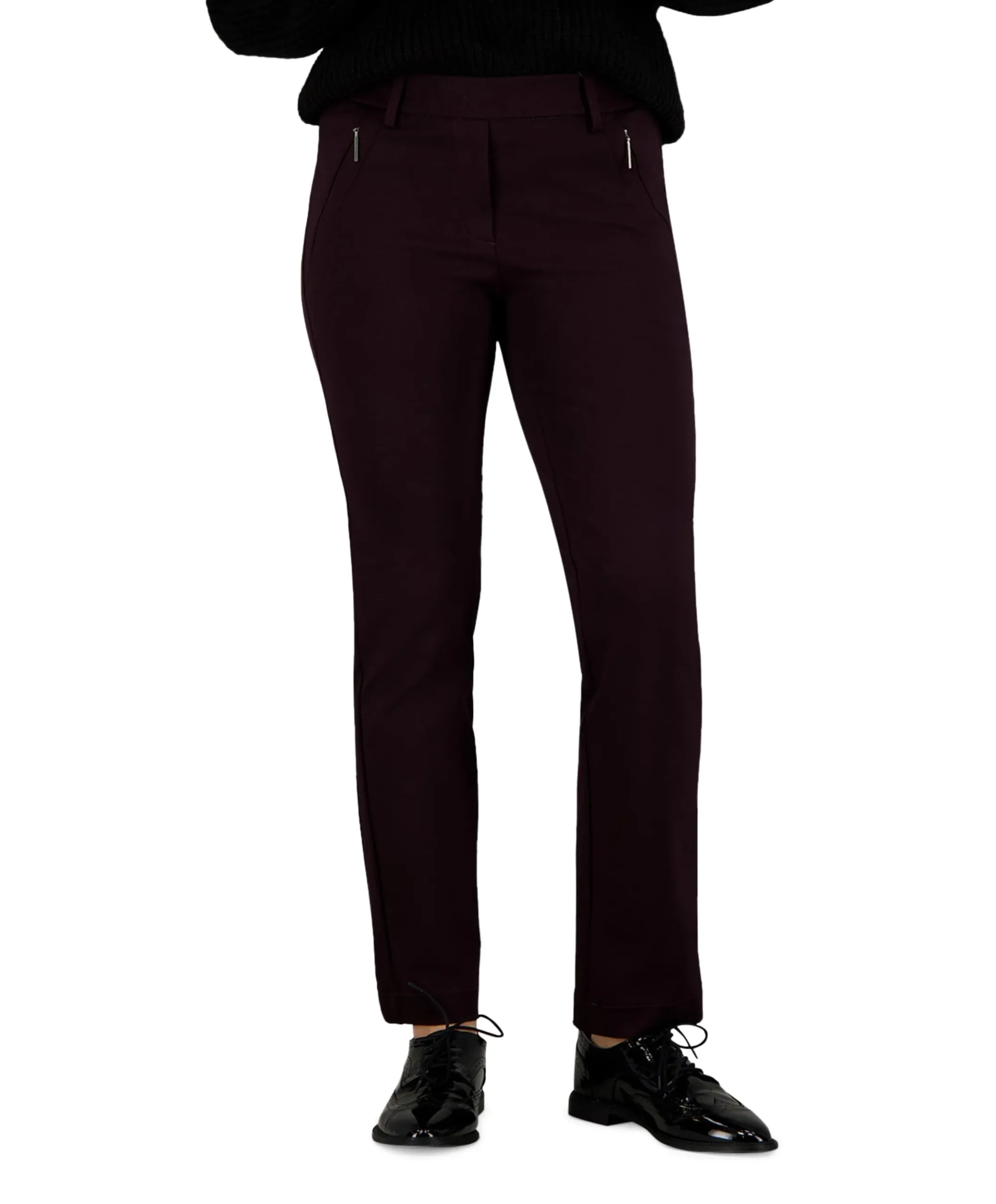 Hose Pull On Slim dames broek bordeaux