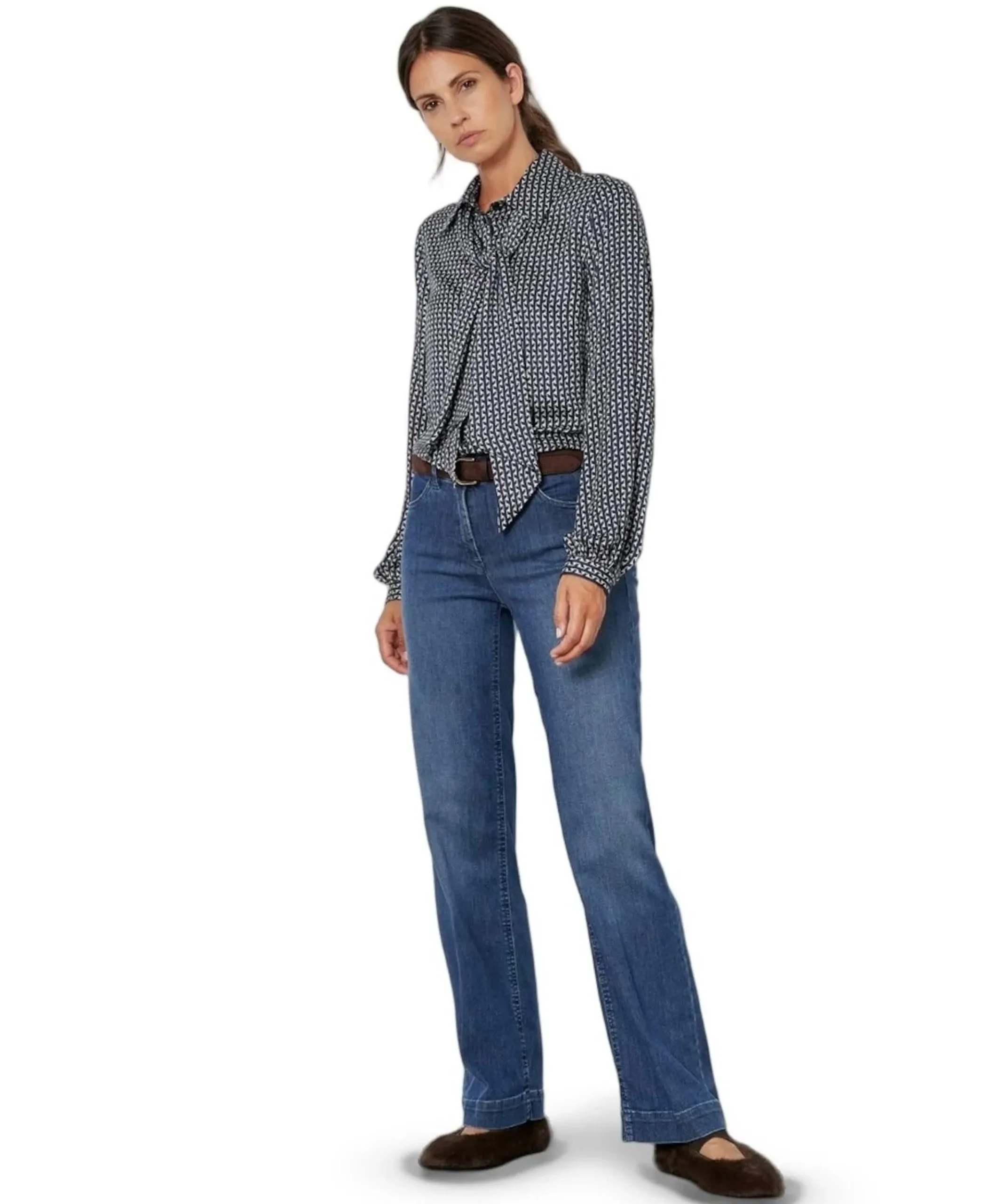 Jenny Wide dames jeans blauw