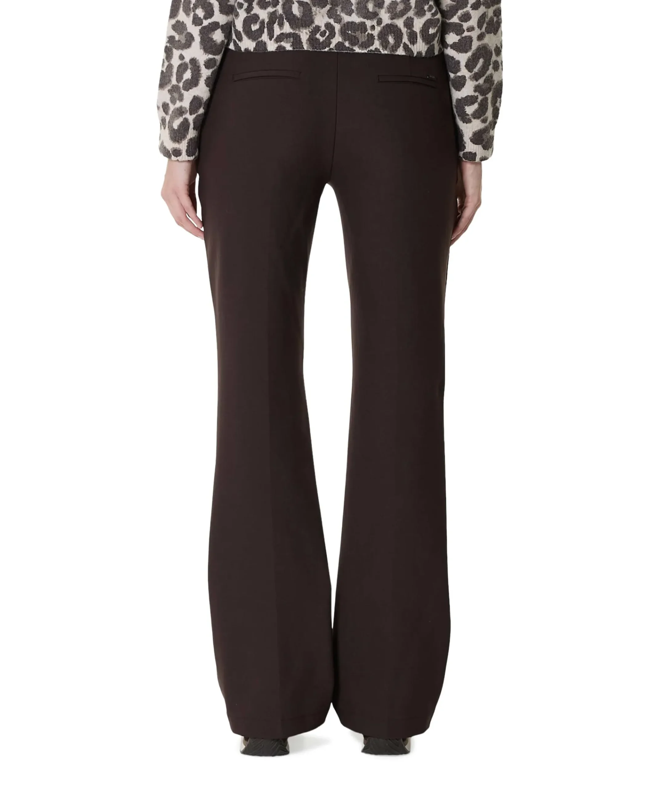 Jenny Wide Flared dames broek bruin