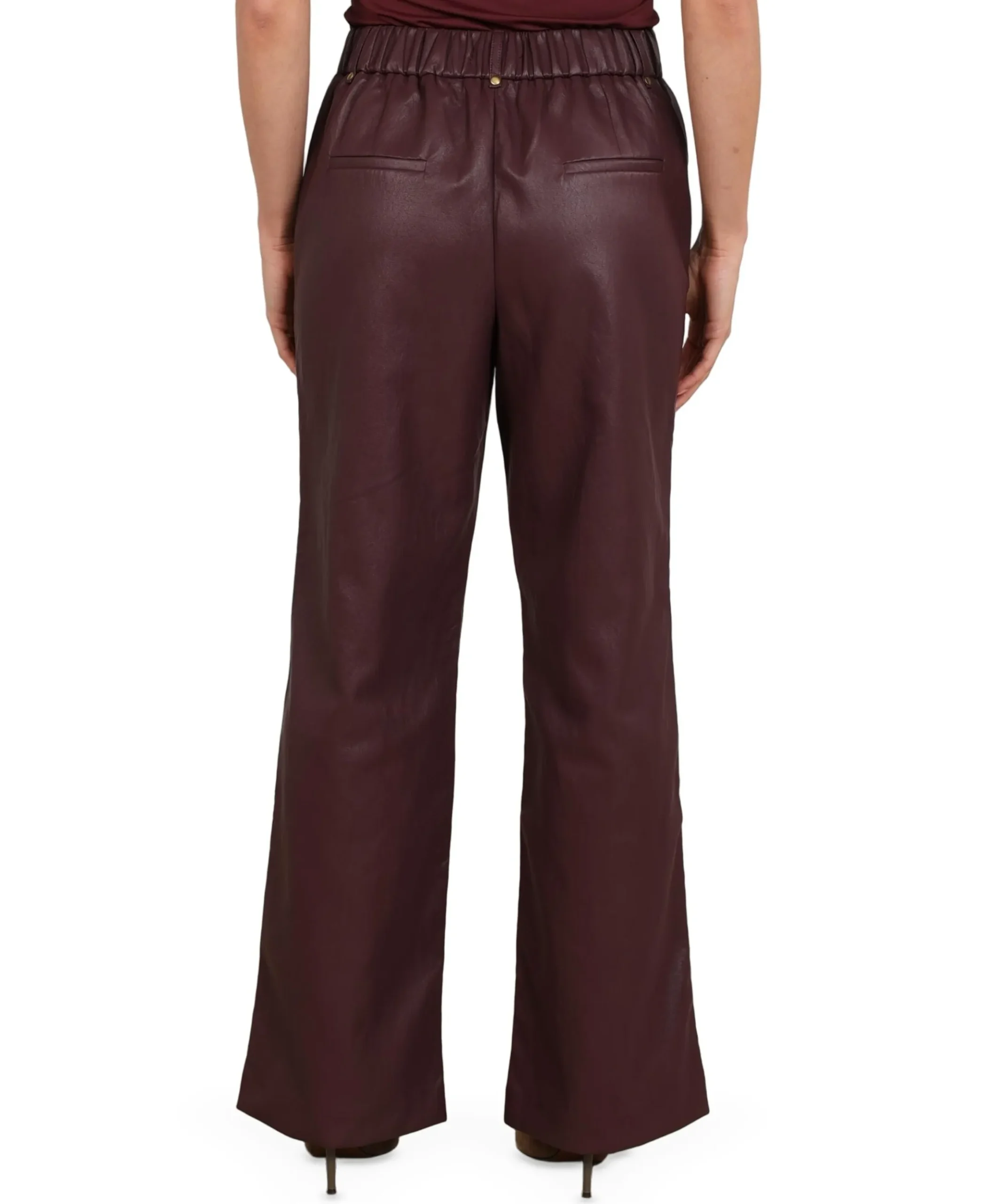 Jill PU dames broek rood