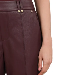 Jill PU dames broek rood