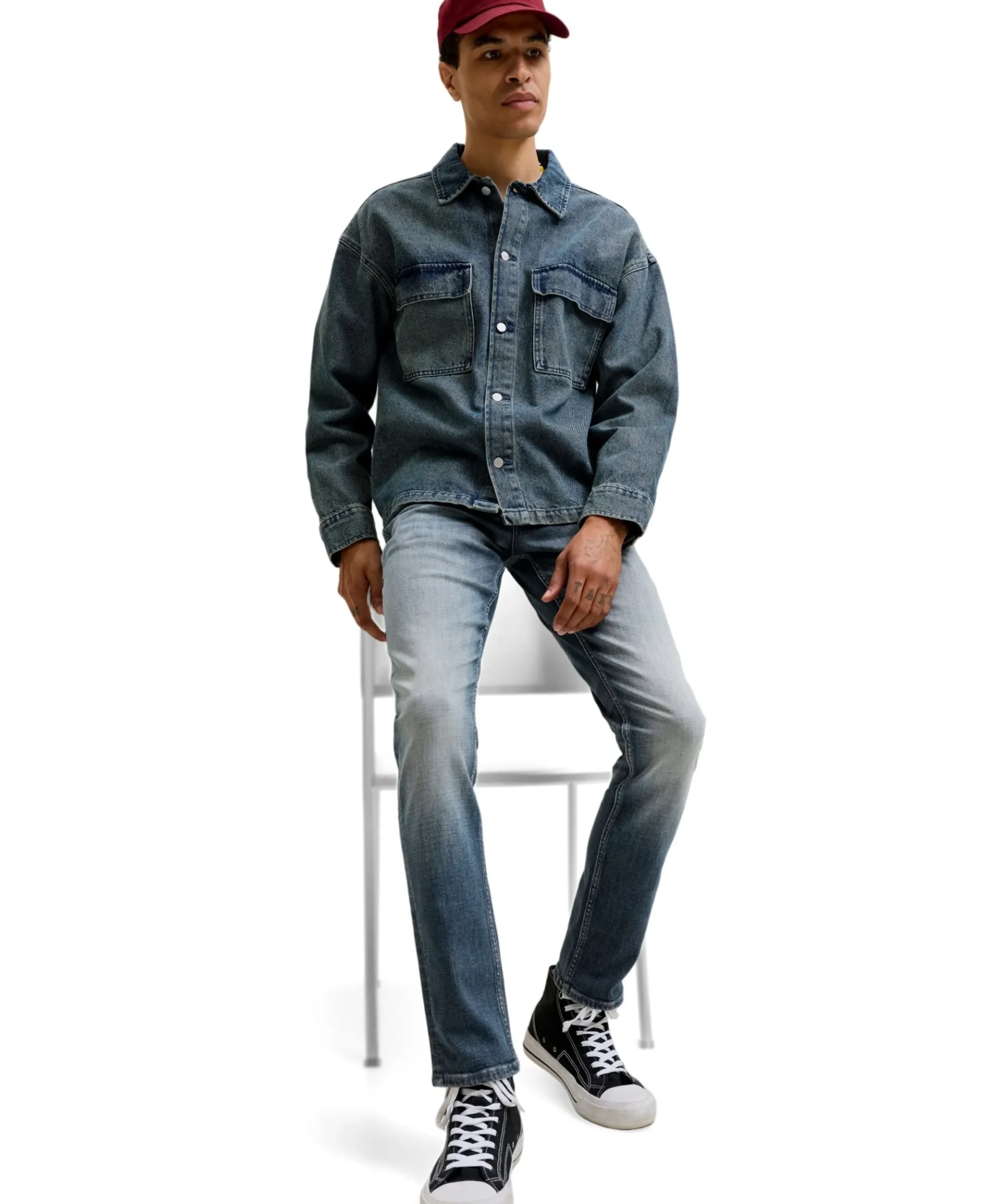 JJIGLENN JJROY JJ 367 SN heren jeans blauw