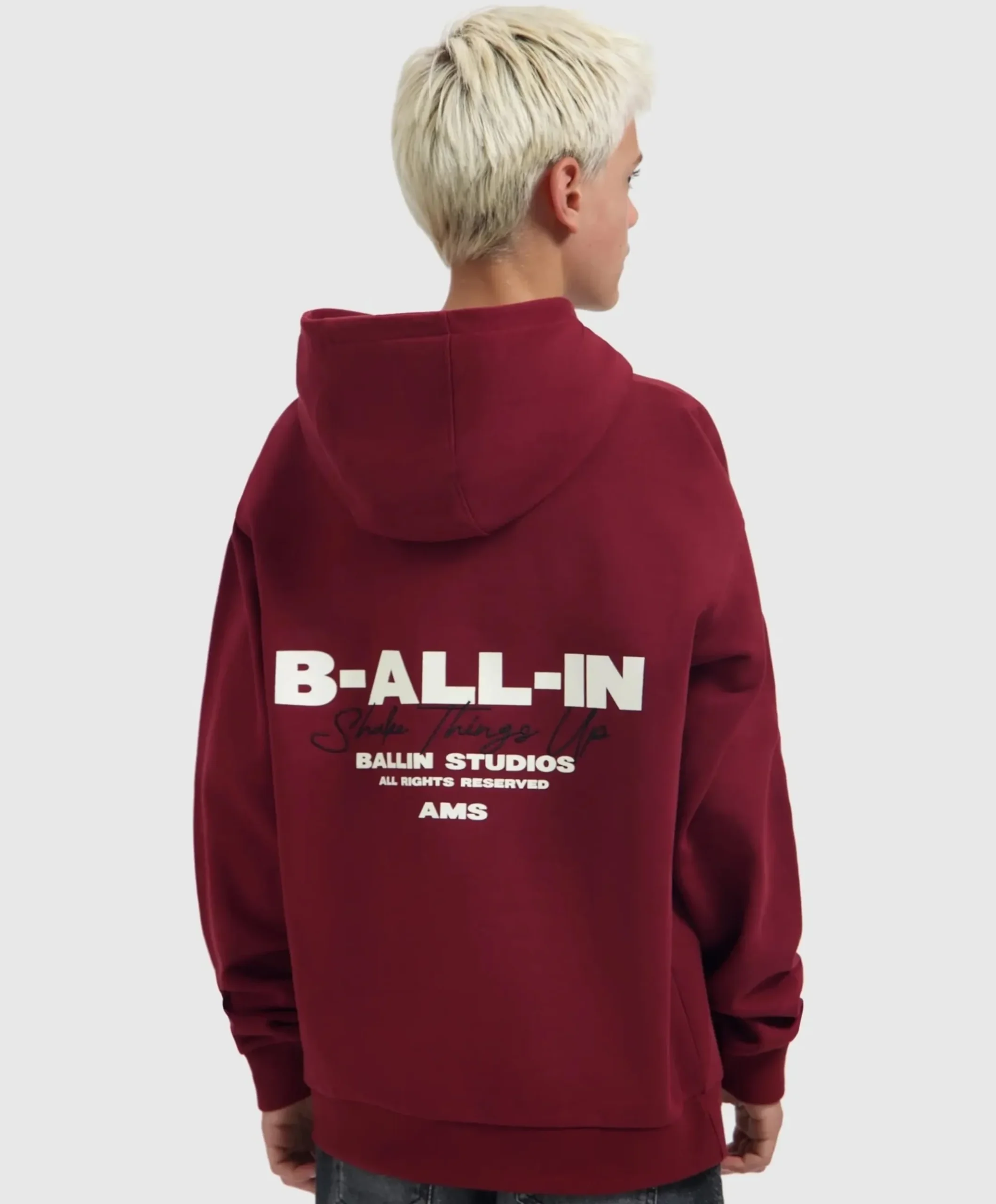 Jongens hoodie bordeaux