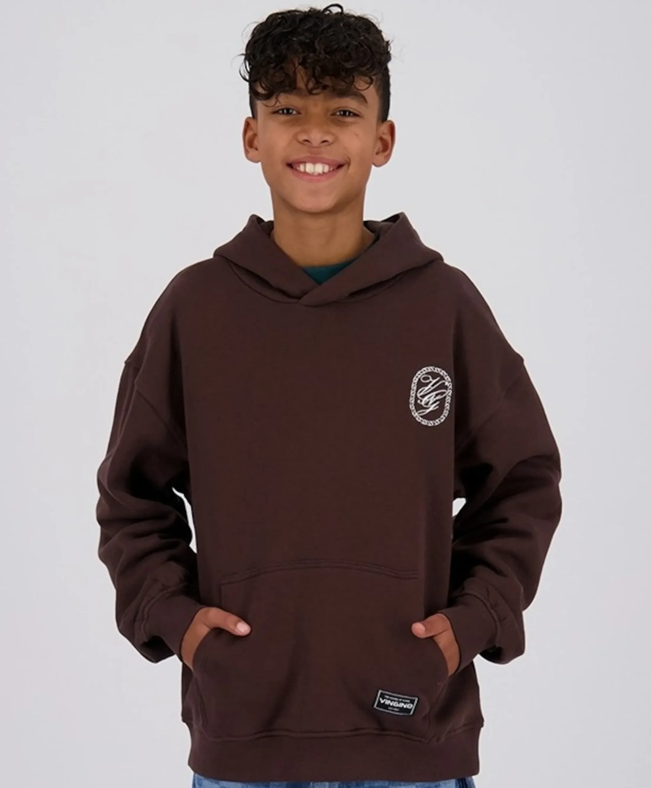 Jongens hoodie bruin