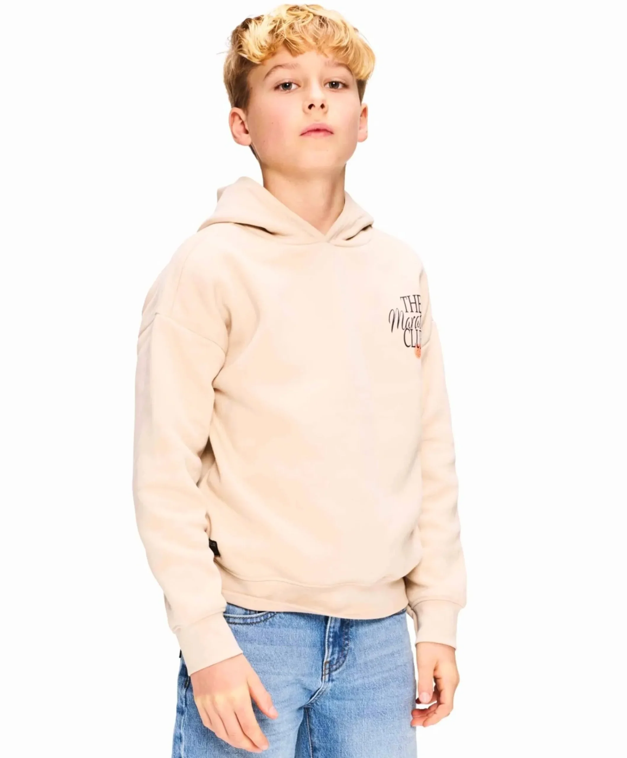 Jongens hoodie ecru