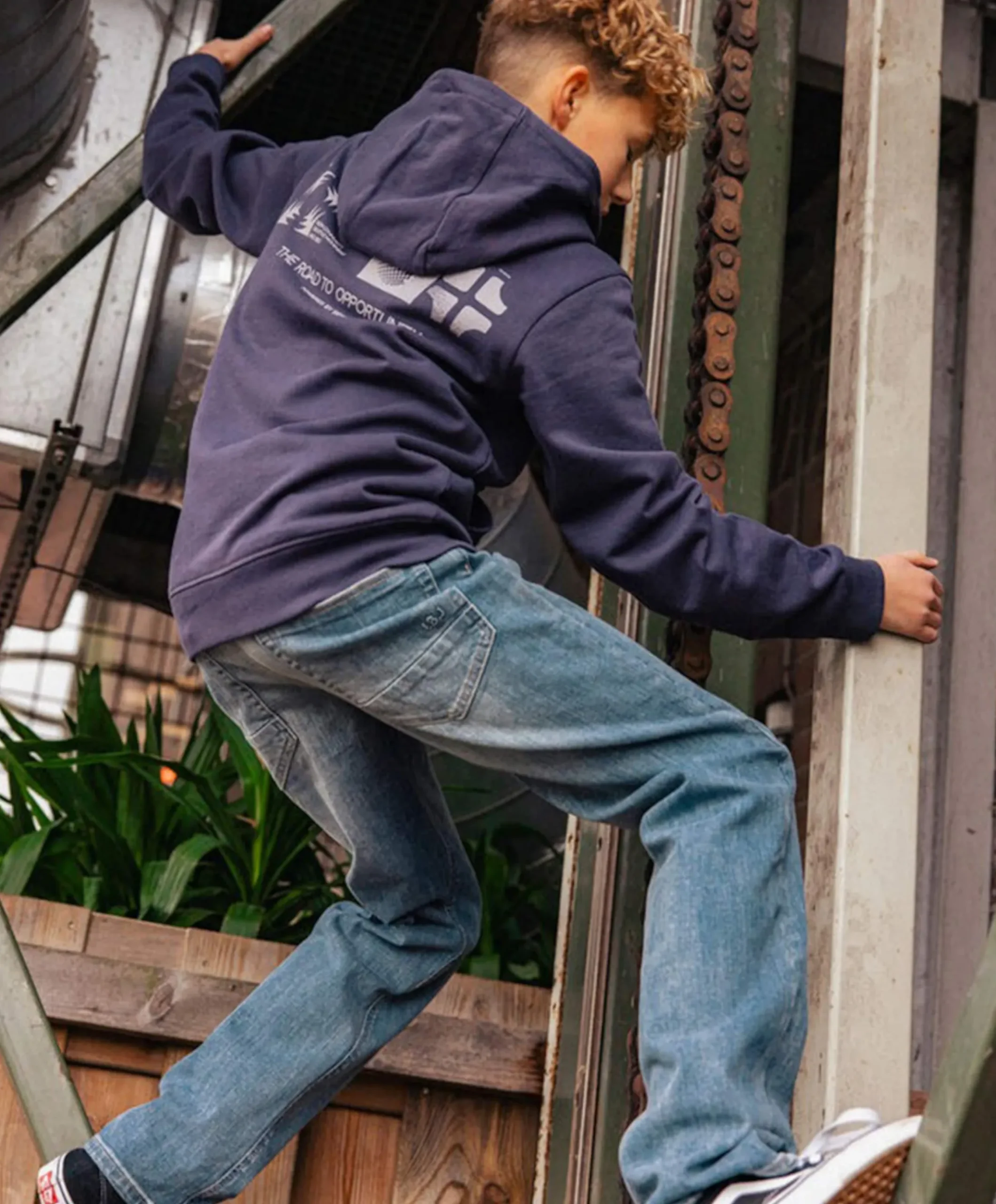 Jongens hoodie paars