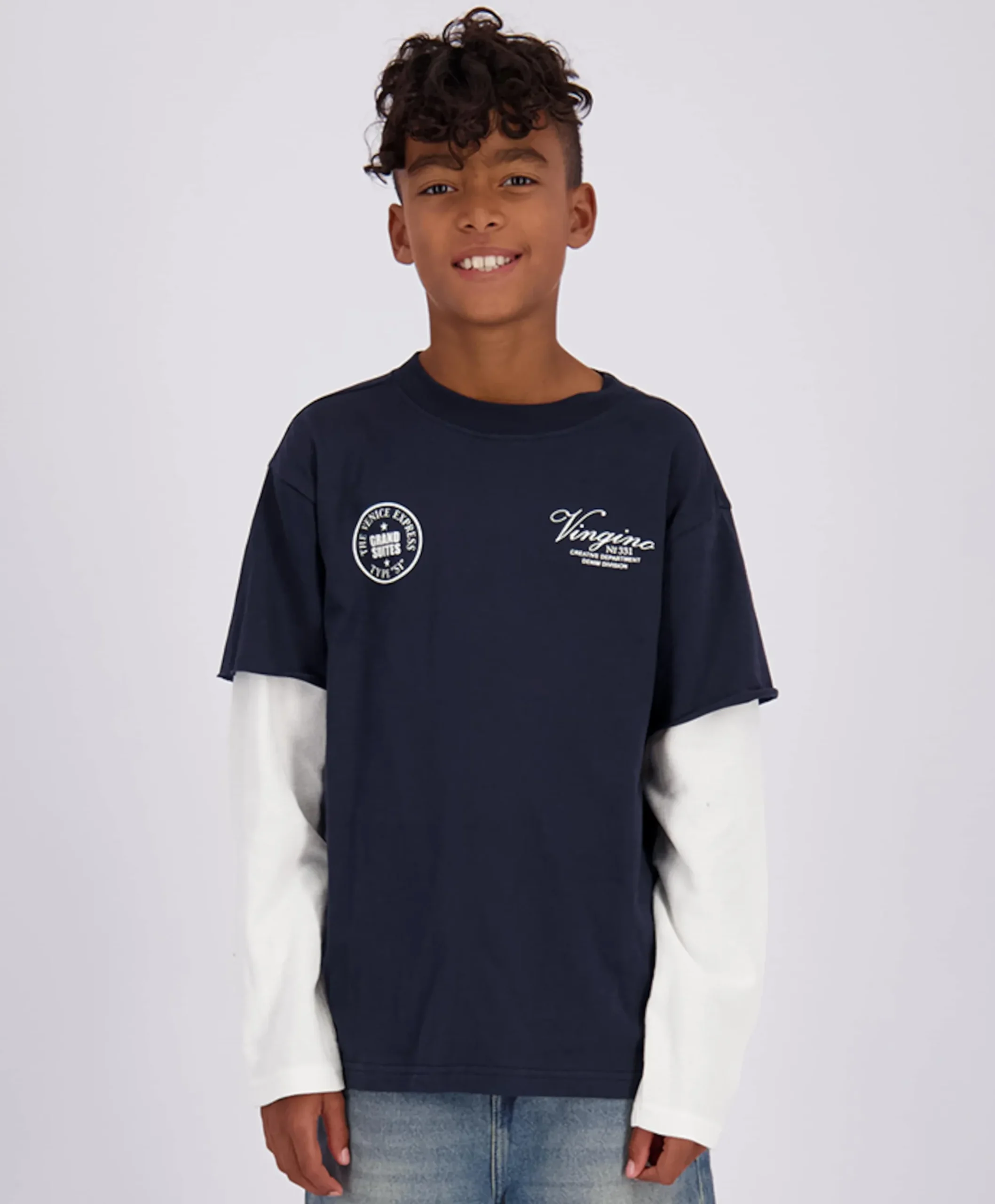 Jongens longsleeve blauw