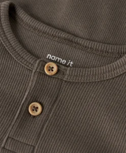Jongens longsleeve bruin