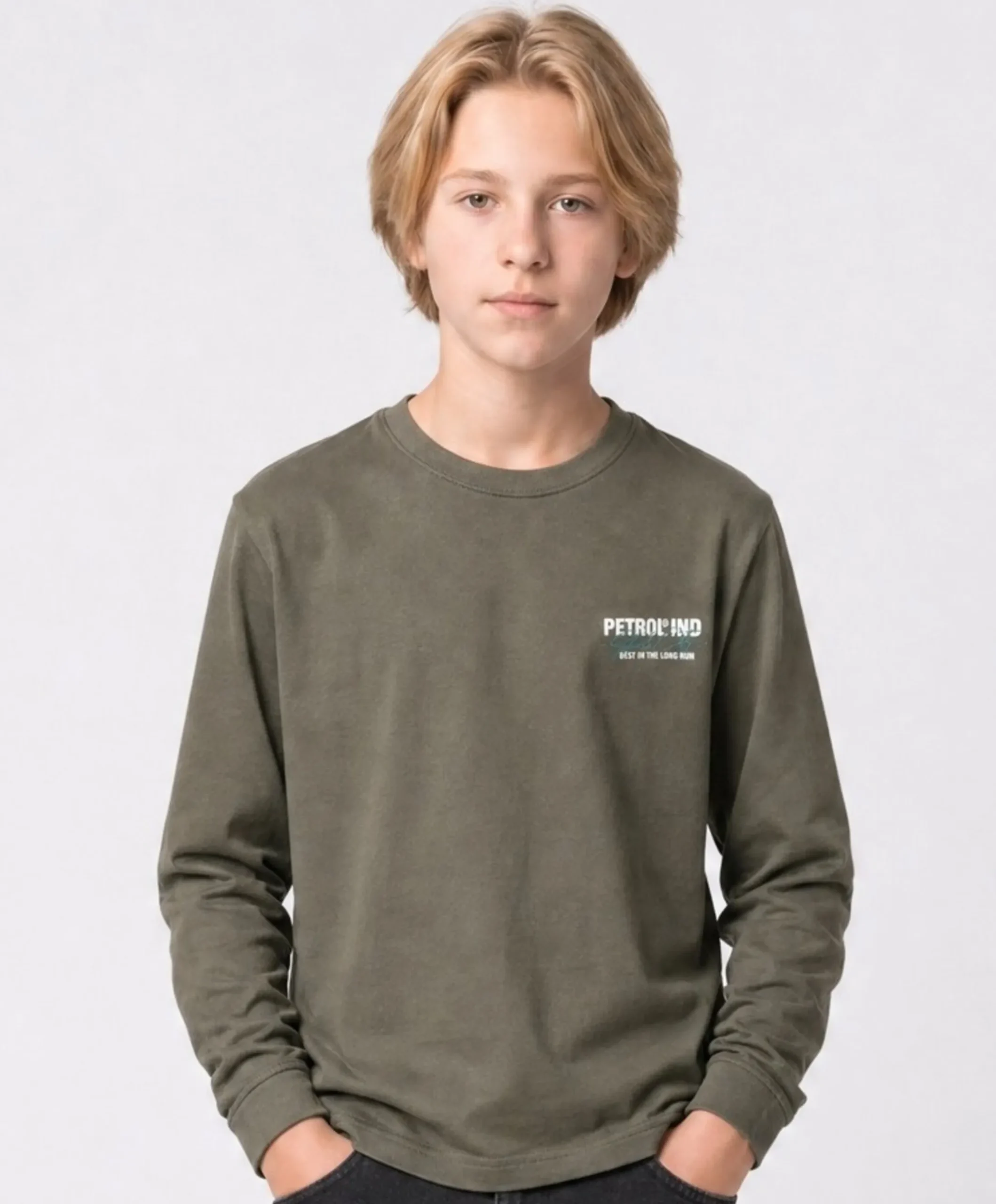 Jongens longsleeve groen